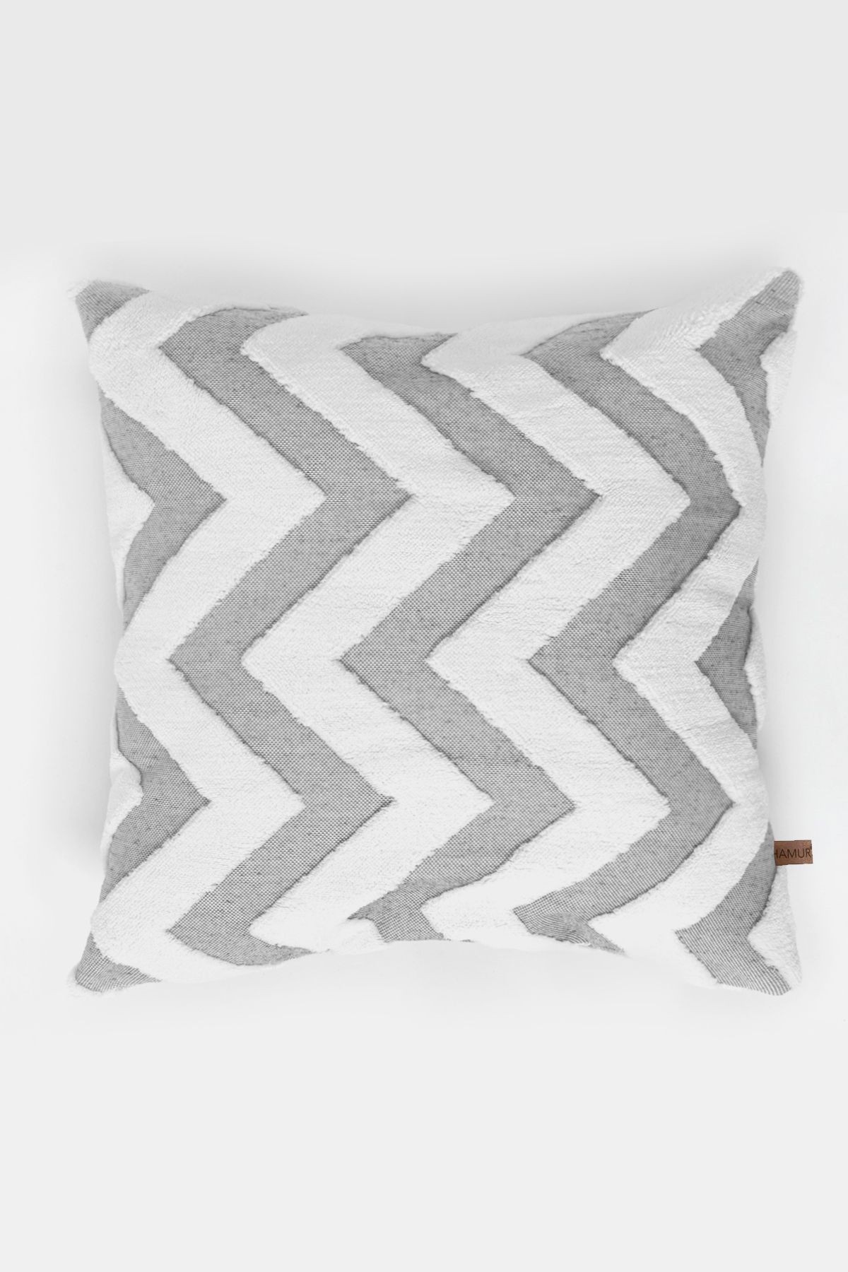 Bohem Punch Kırlent Kılıfı Kılıfı Line Gri 50x50 cm