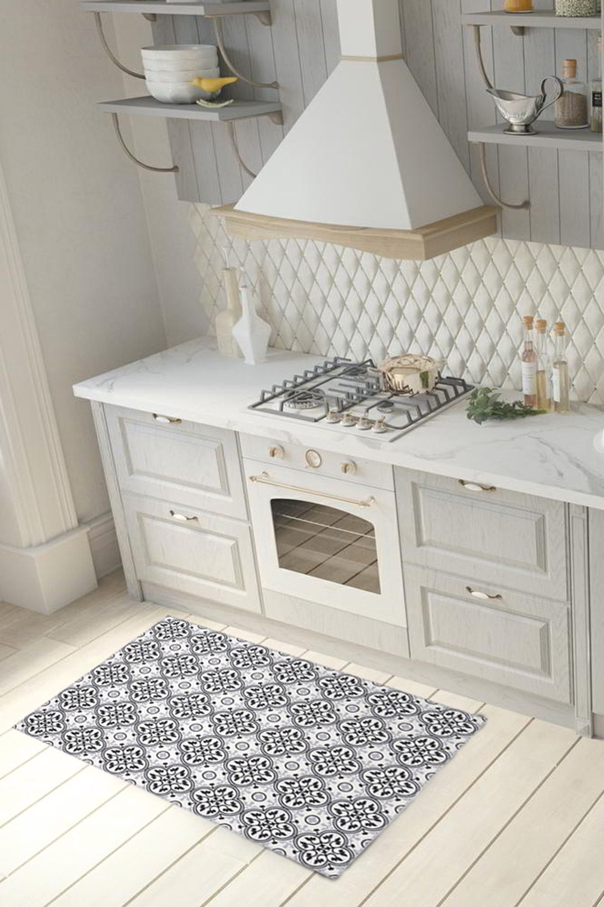 Tile Zemin Matı 50x70 Kapı Tezgah Önü Mutfak Paspası