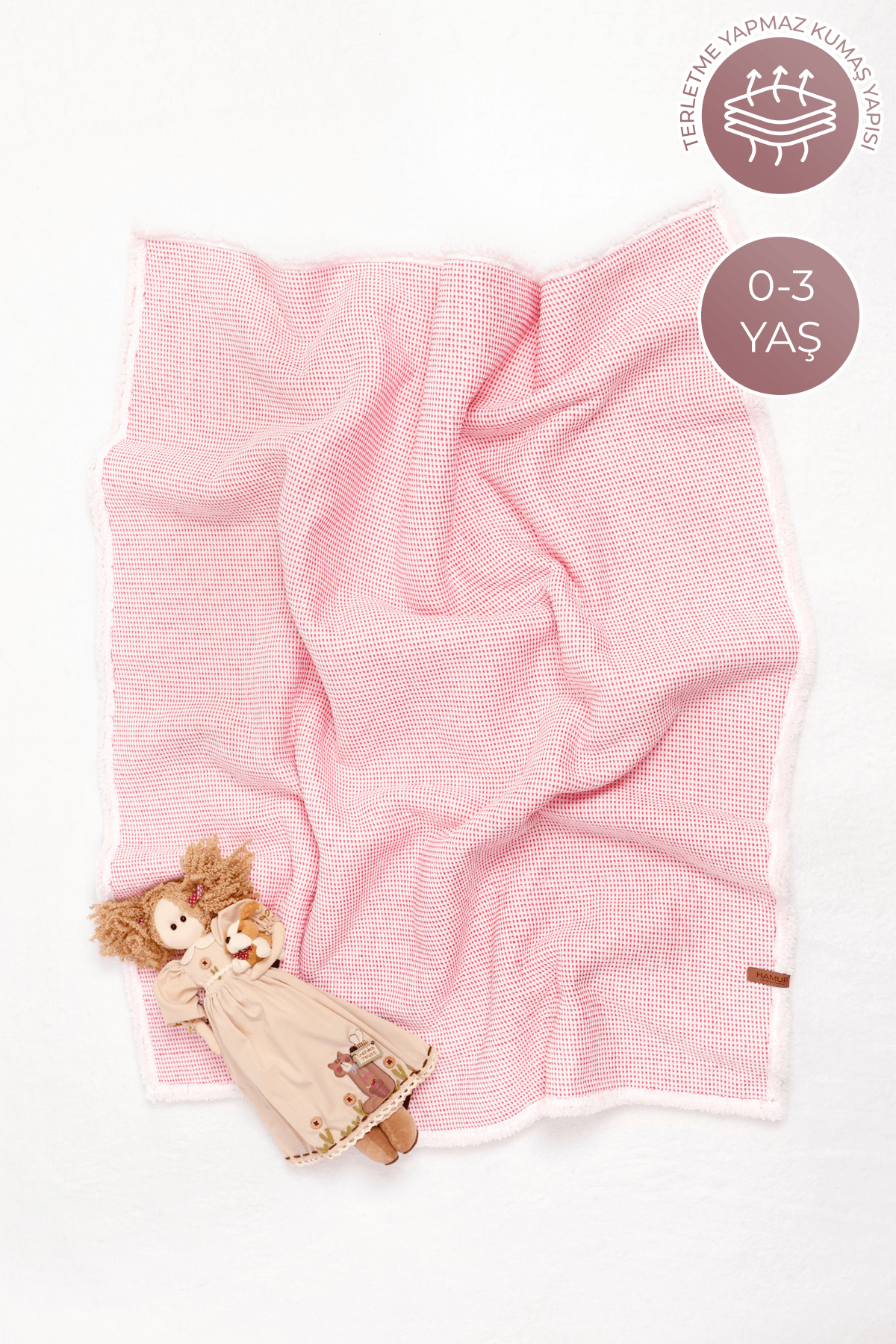 Pouf Bebek BATTANiYE 80x100 cm Alize Pembe