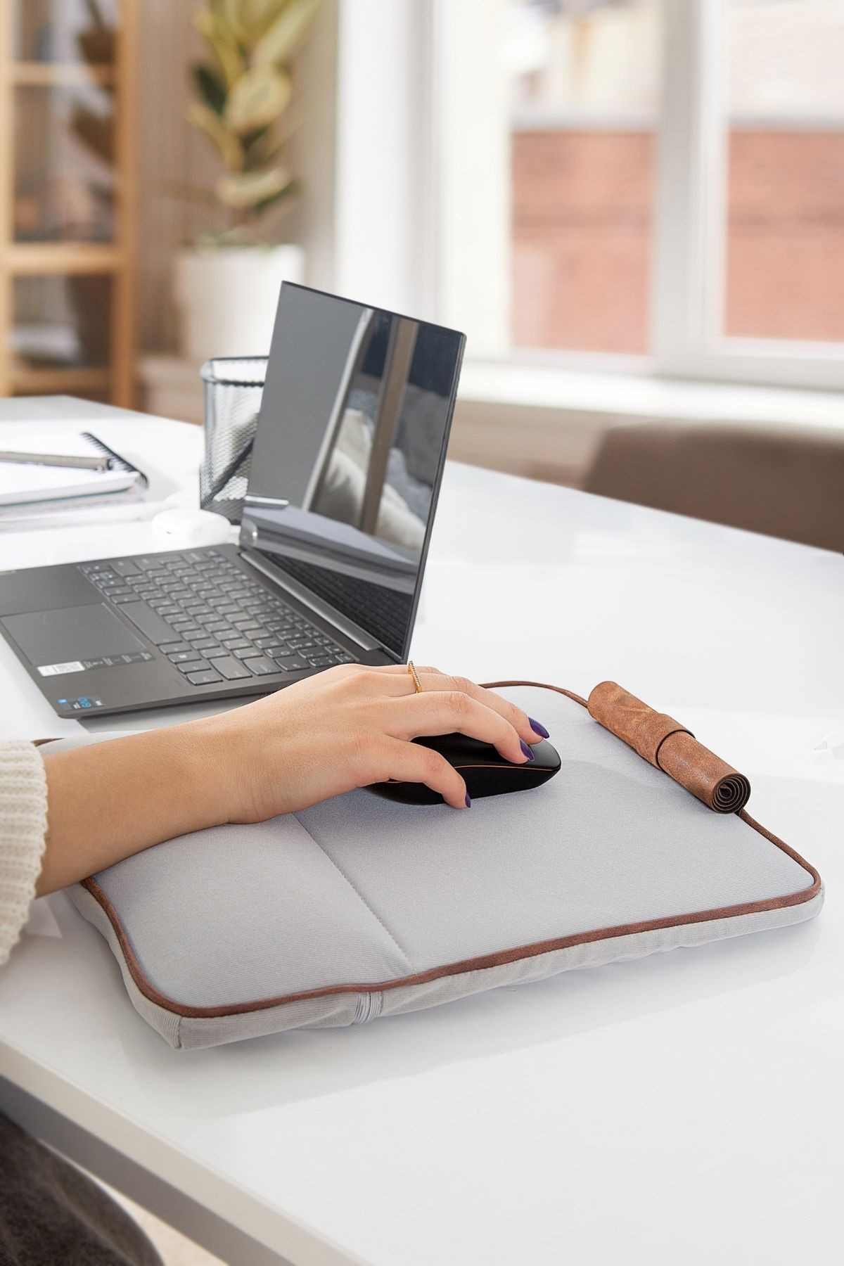 Mousepad Bilek Destekli Ped/Yastık Gri