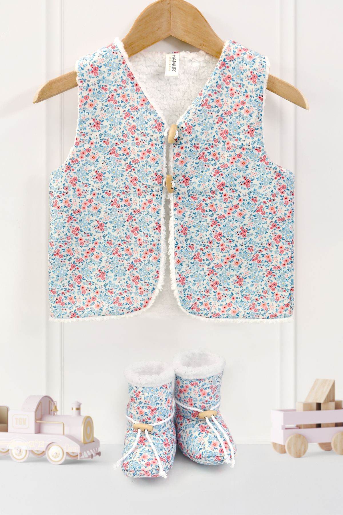 Bebek Yelek & Patik 12-18 AY Loom Mavi