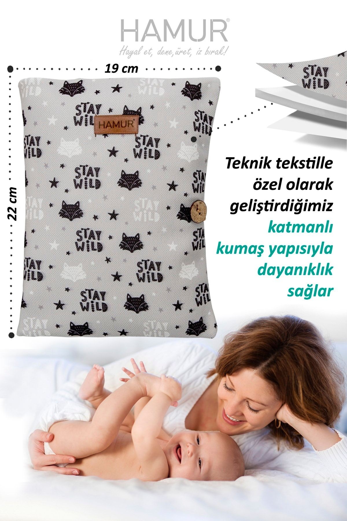 Anne Bebek Bakım Çantası Yenidoğan Alt Açma Değiştirme Düzenleyici Çantası Organizer Fox