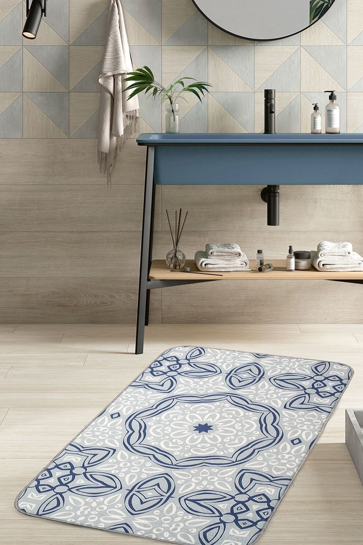 Zelly 75x125 Cm Banyo Paspası Kaymaz Taban Banyo Halısı