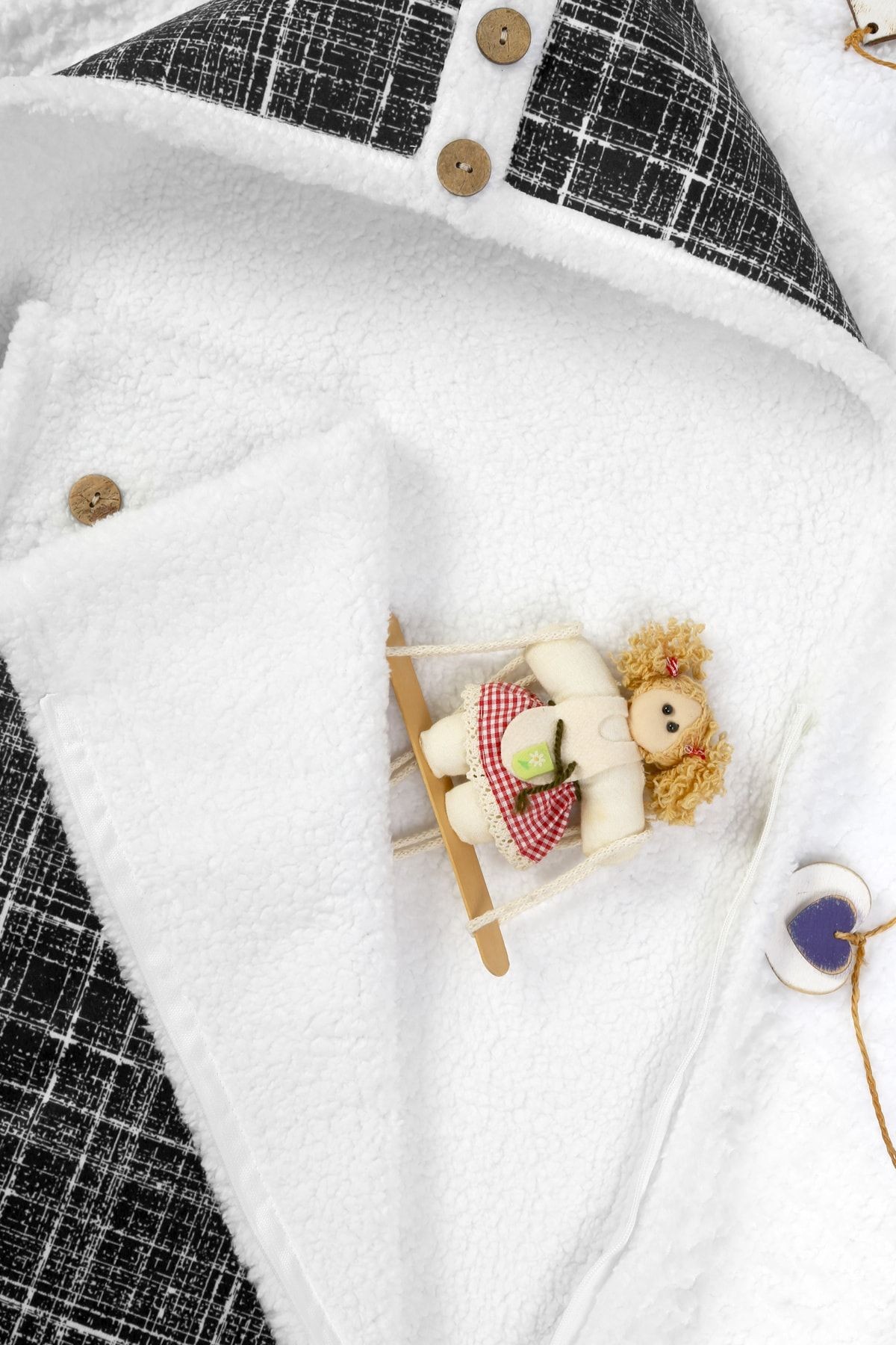 Bebek Dış Kundak Uyku Tulumu Fluffy Battaniye Bb-506