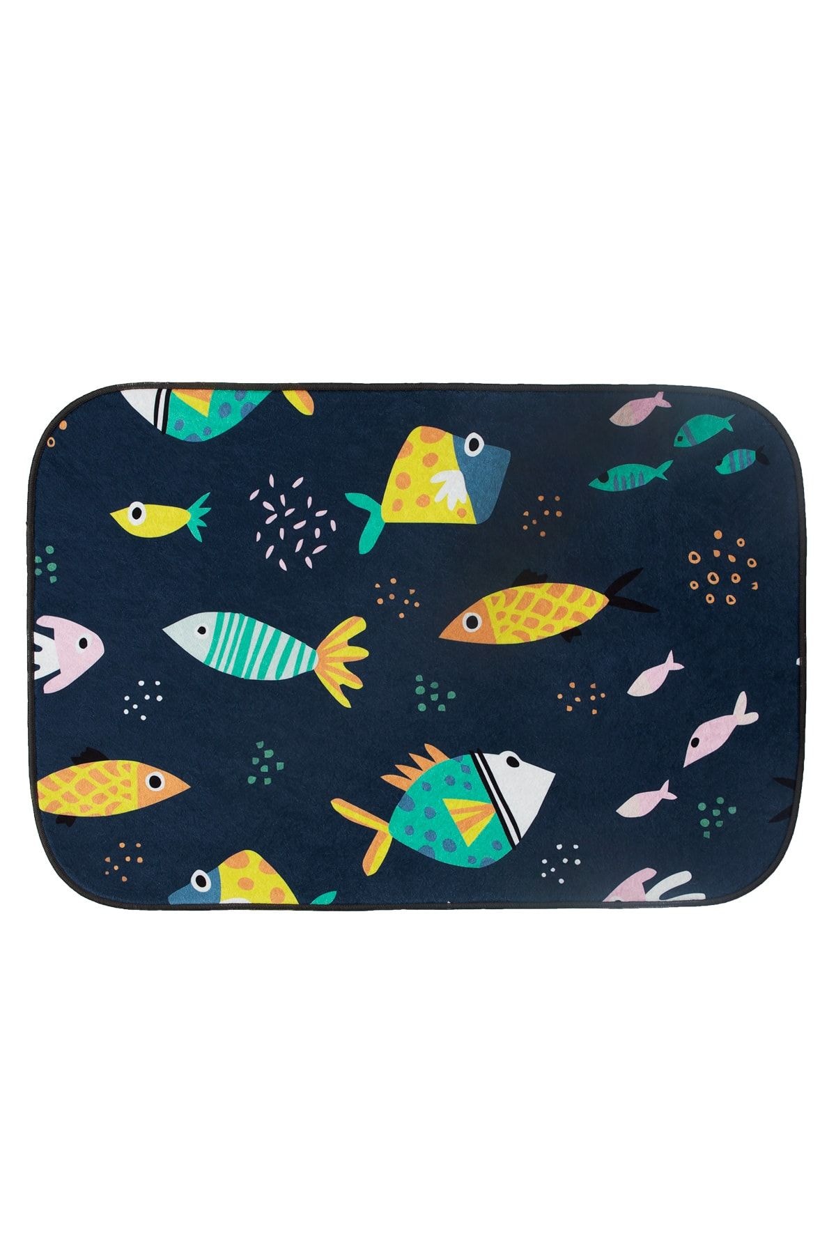 Bebek Çocuk Ev Içi Kapı Önü Paspası 50x75 Cm Fishes Oyun Matı