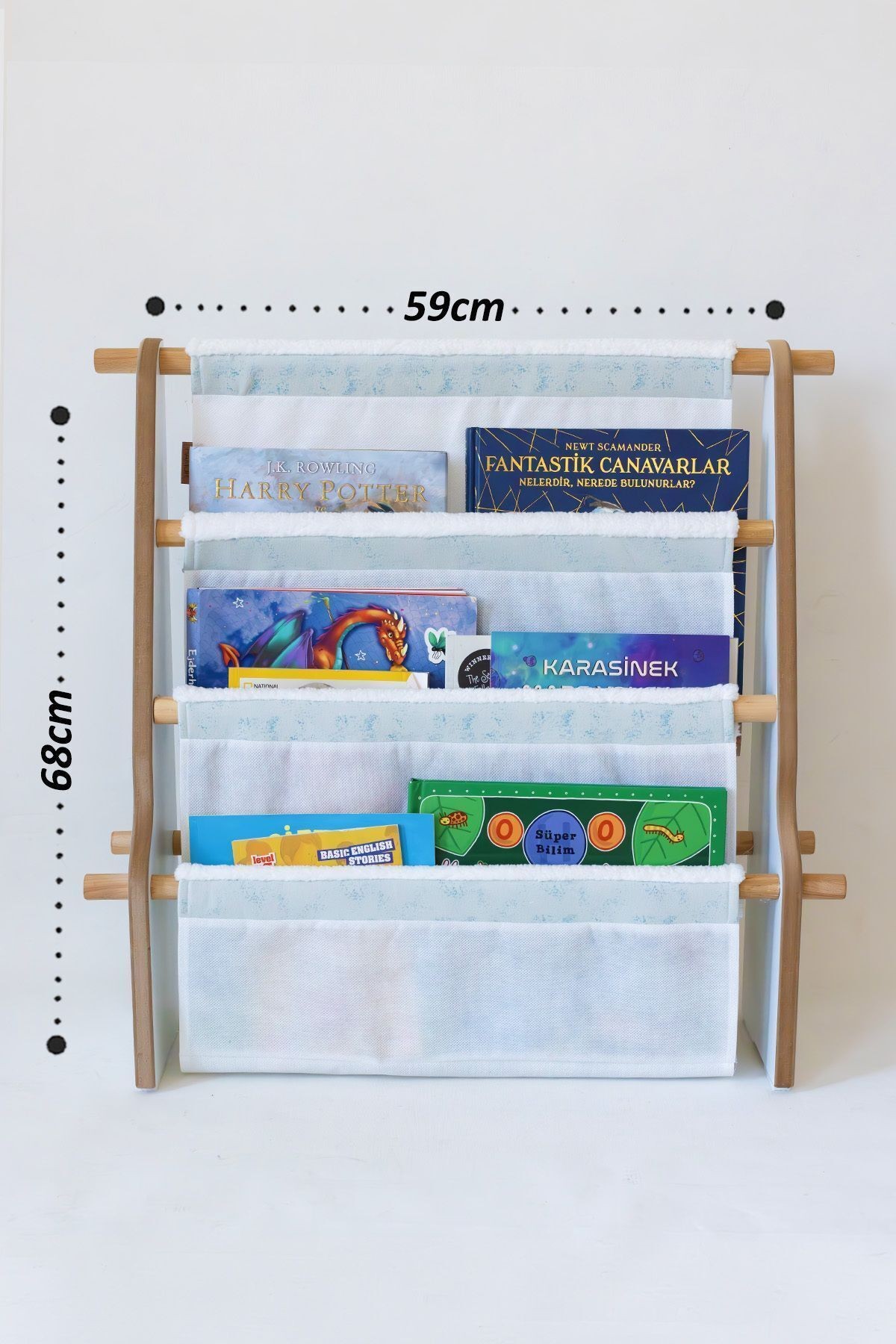 Ahşap Çocuk Kitaplık Solid Ç.Yeşili