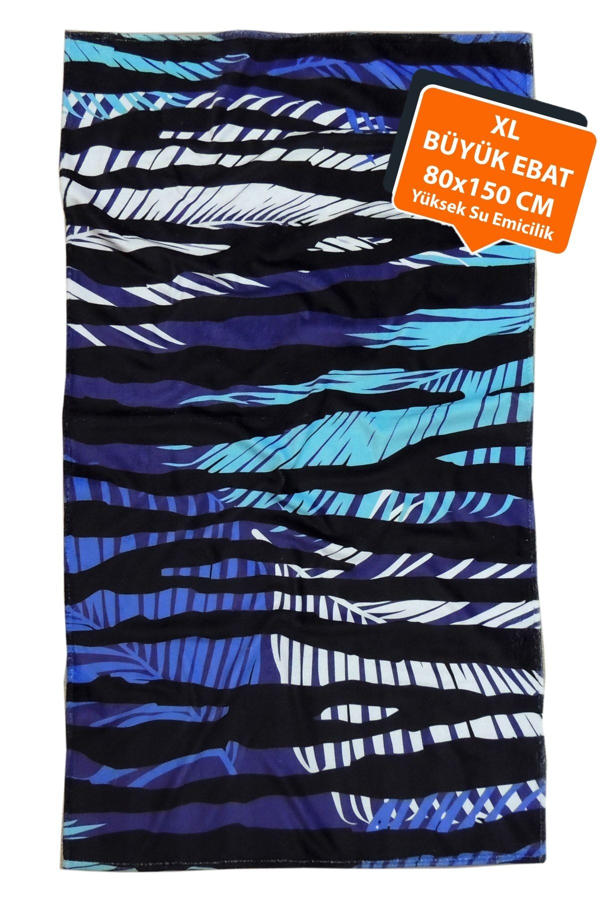 Plaj Havlusu Zebra Mor 80x150 cm E43pr0650044hm