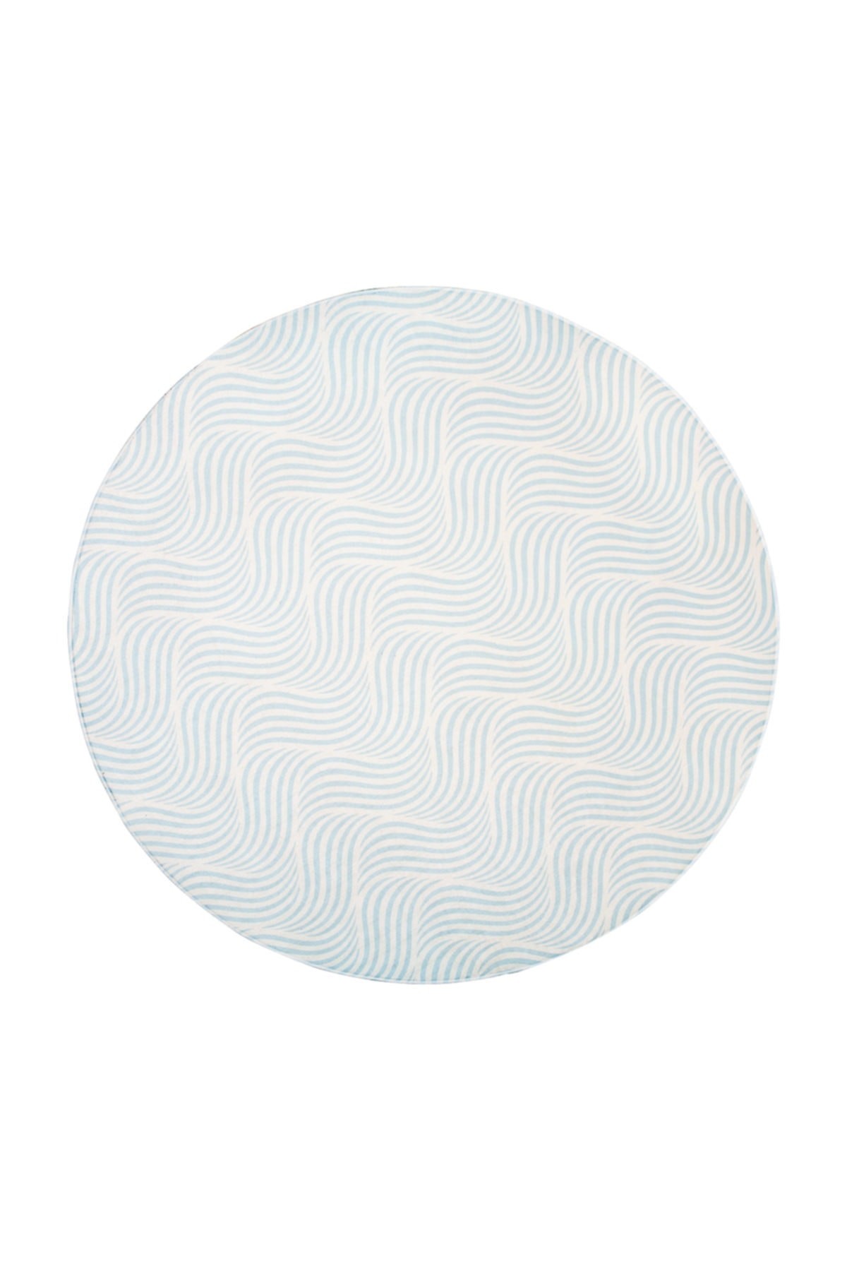 Wave Yuvarlak Halı 125x125 cm Dekoratif Banyo Paspası