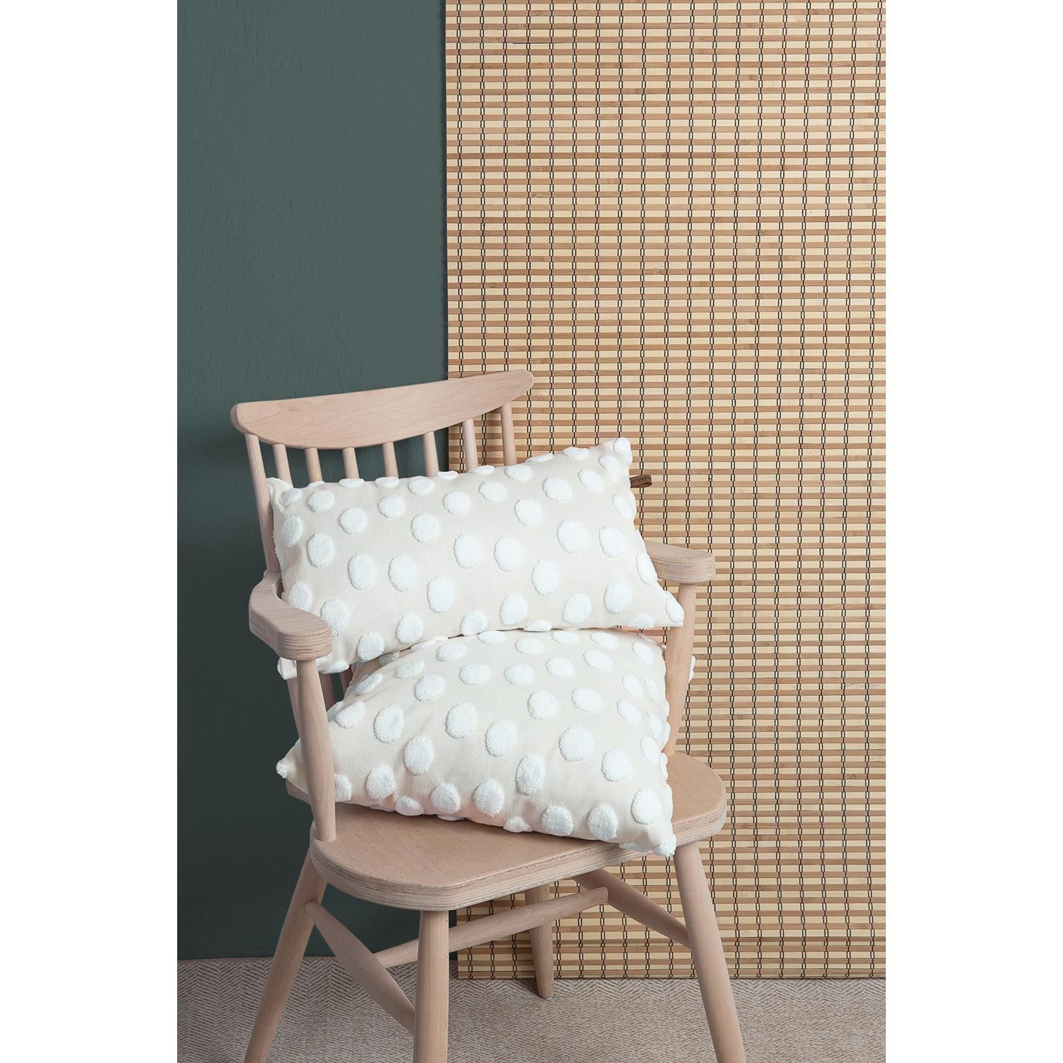 2'li Bohem Punch Kırlent Kılıfı Point Ekru - 43x43 cm