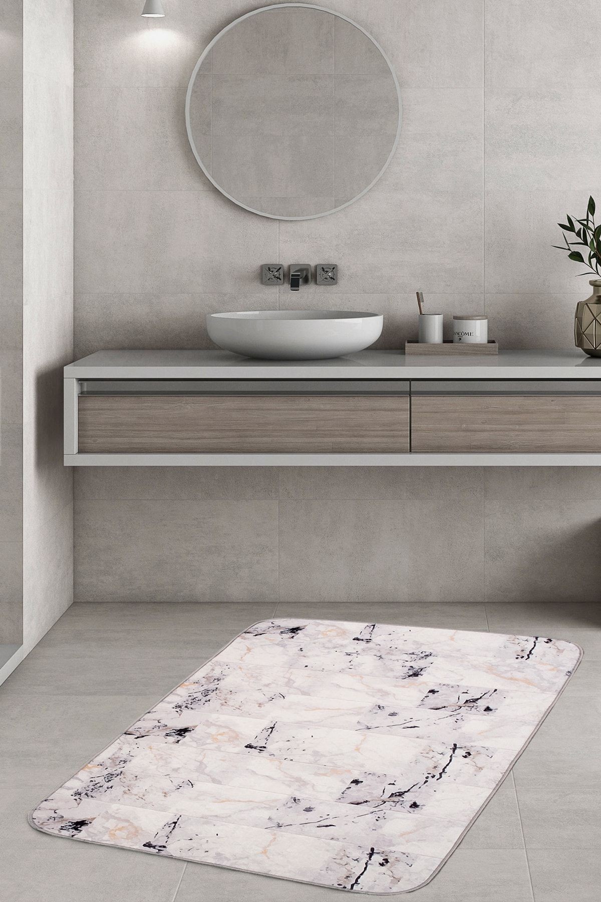 Stone 75x125 Cm Banyo Paspası Kaymaz Taban Banyo Halısı