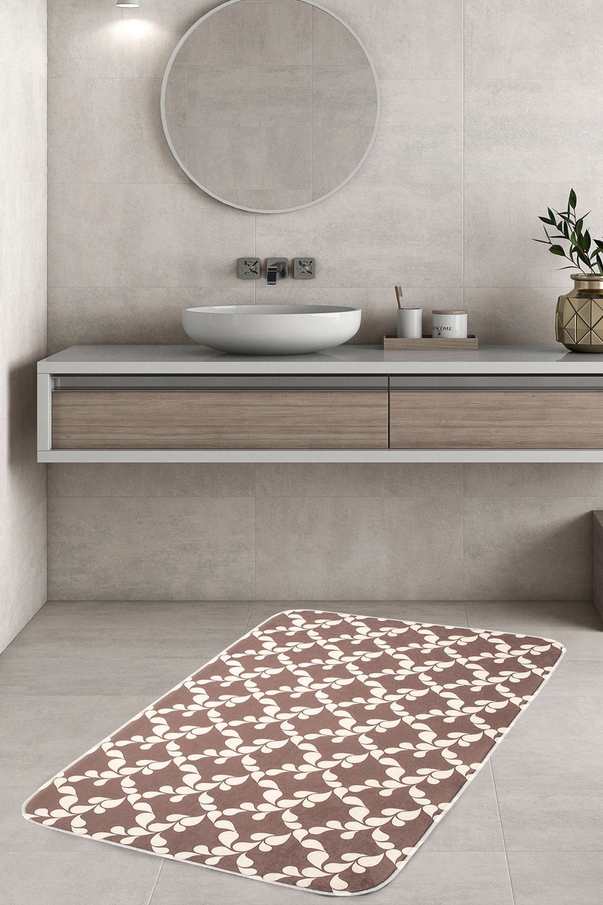 Minimal 75x125 Cm Banyo Paspası Kaymaz Taban Banyo Halısı
