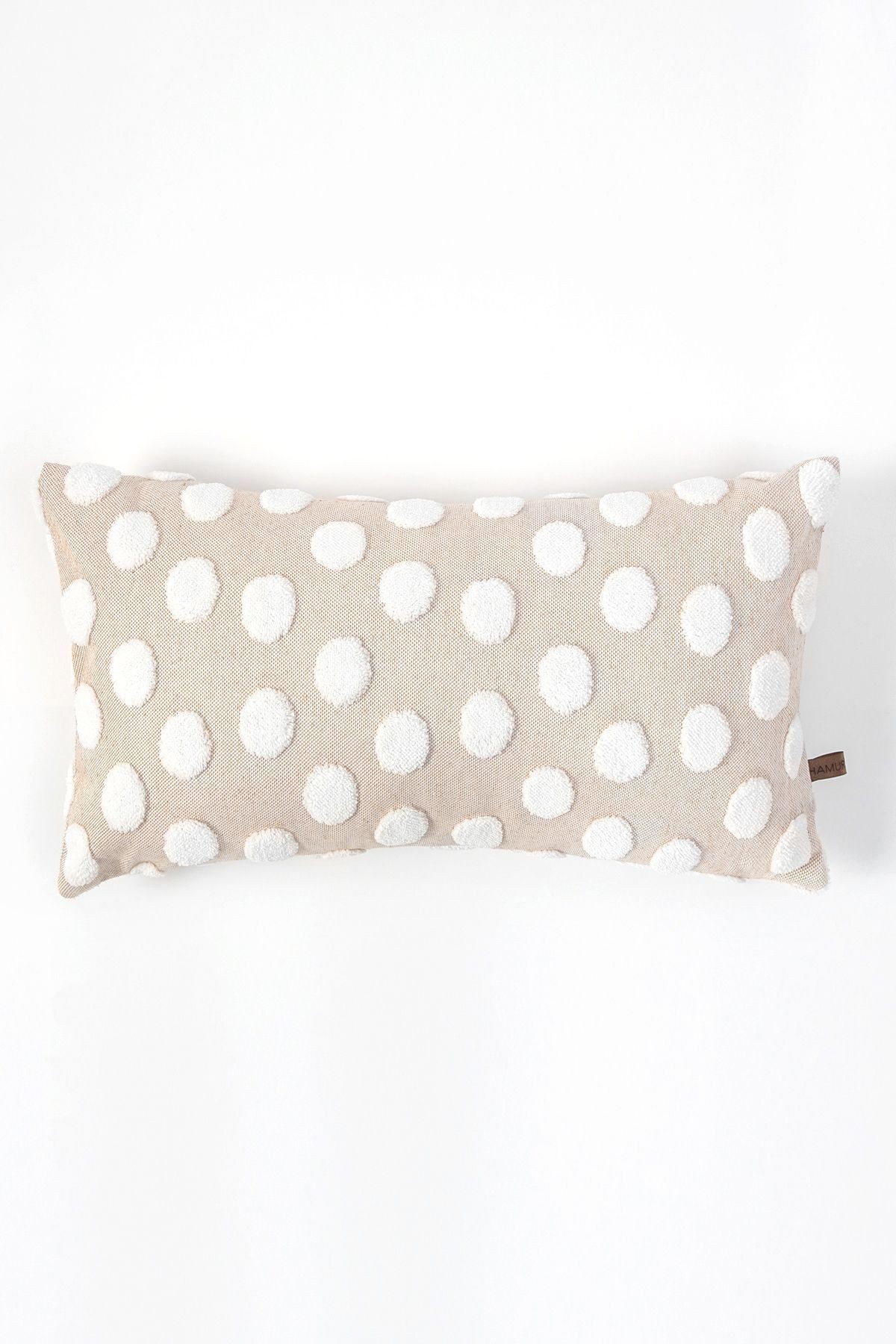 Bohem Punch Kırlent Kılıfı Point Bej - 28x50 cm