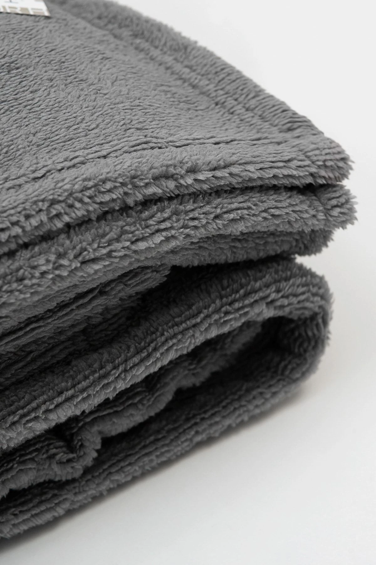 Touch Tek Kişilik Jakarlı Örme Battaniye Koyu Gri