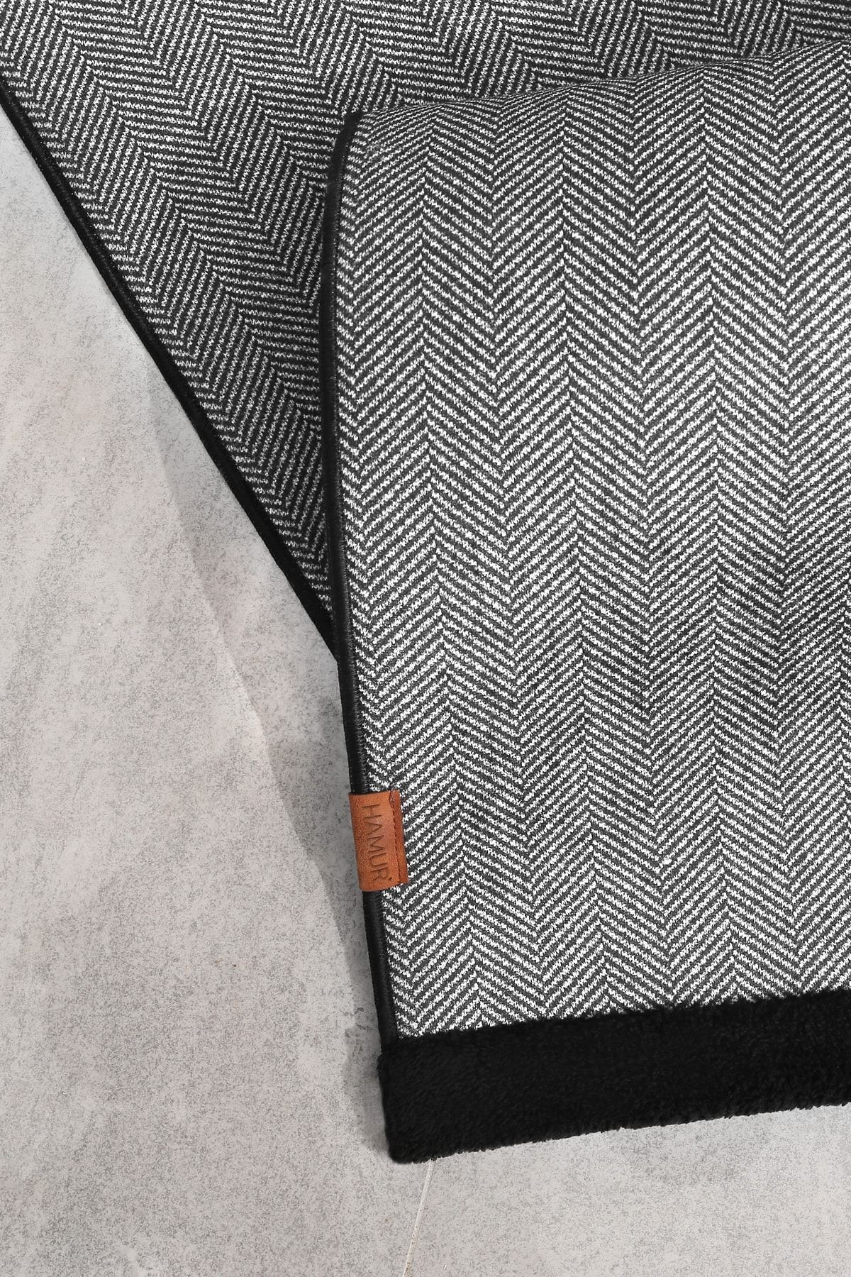 Native Kaymaz Taban Kilim Salon Halısı Mutfak Halısı Koridor Halısı Fabric Siyah