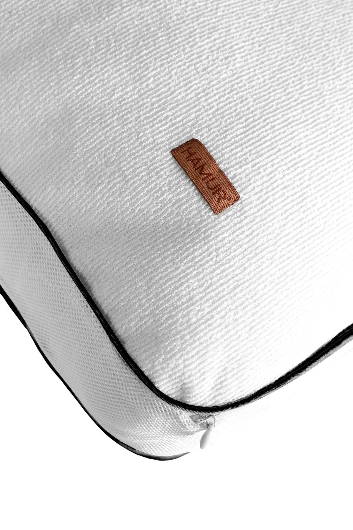 Fermuarlı 2 Adet Yastık Koruyucu Alez Mikrofiber 2 Li Klimalı Kılıf Siyah Biyeli