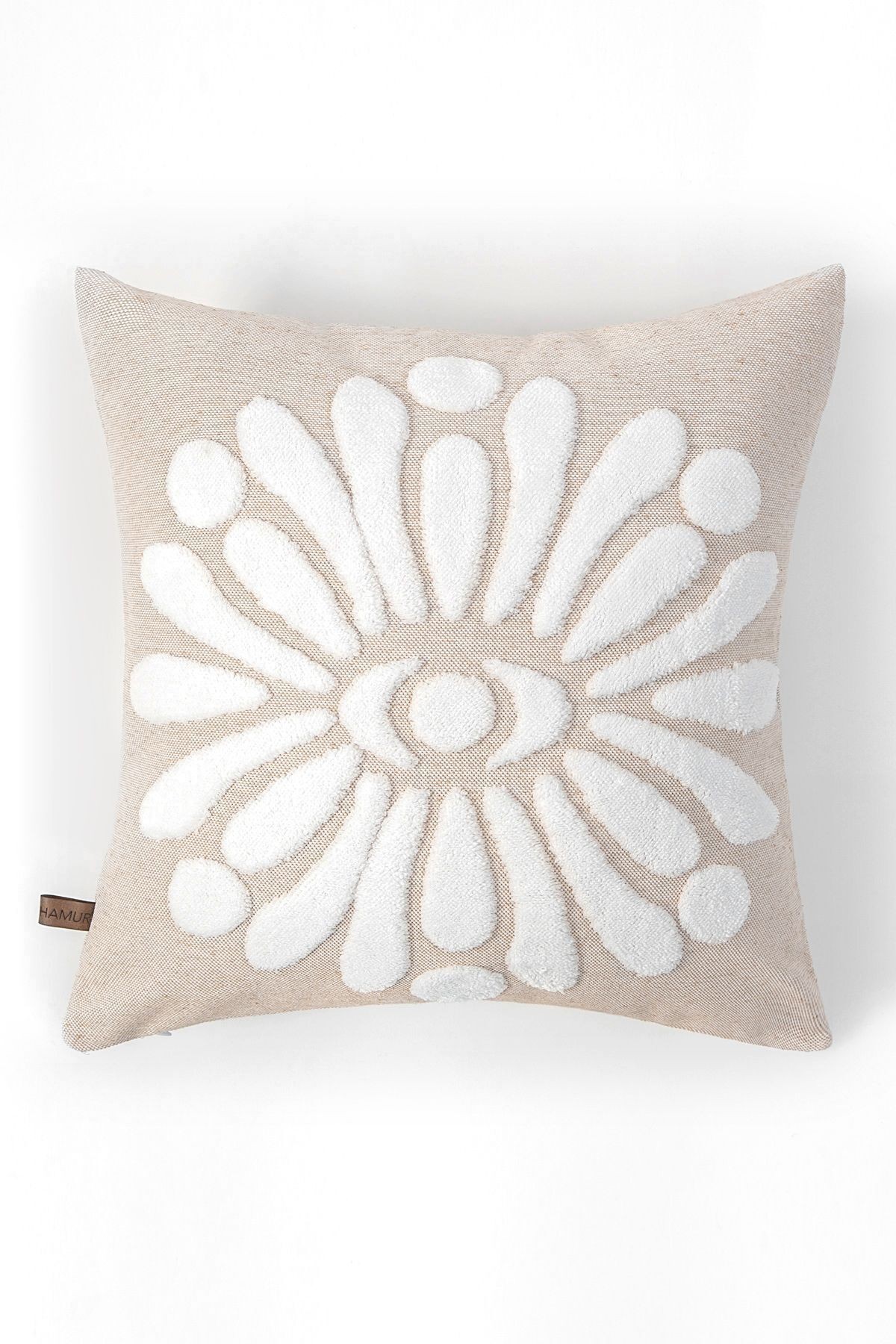 Bohem Punch Kırlent Kılıfı Boho Bej - 43x43 cm