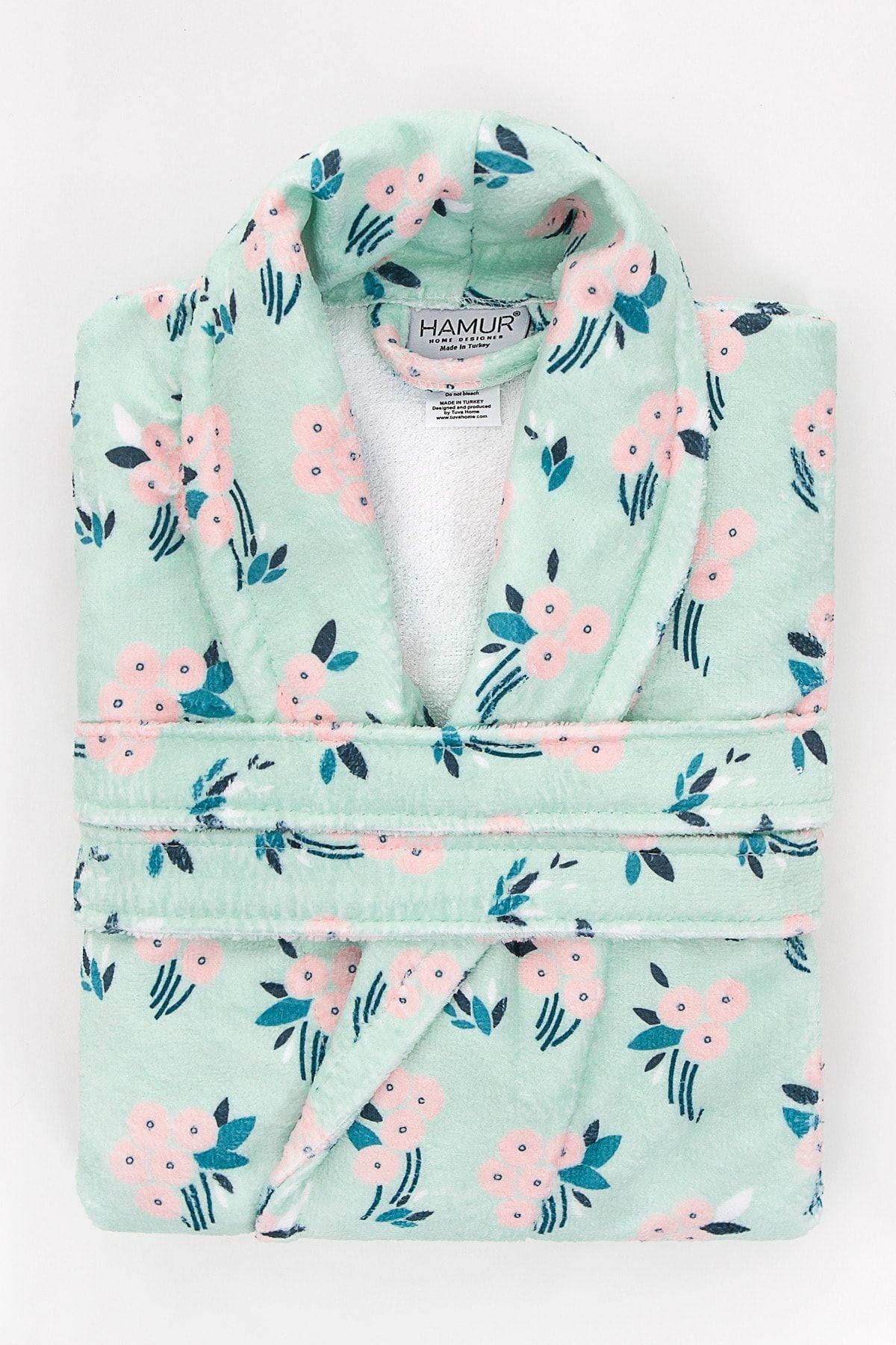 Yetişkin Bornoz Bouquet Kadife L-XL
