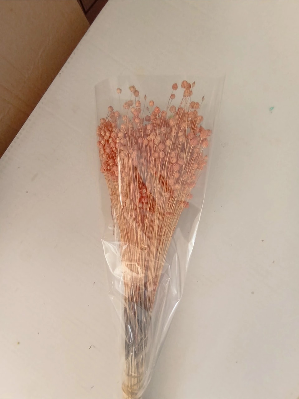 Esse Bahçe Kuru Çiçek (Luna) Keten Otu Demeti Pudra Pembe