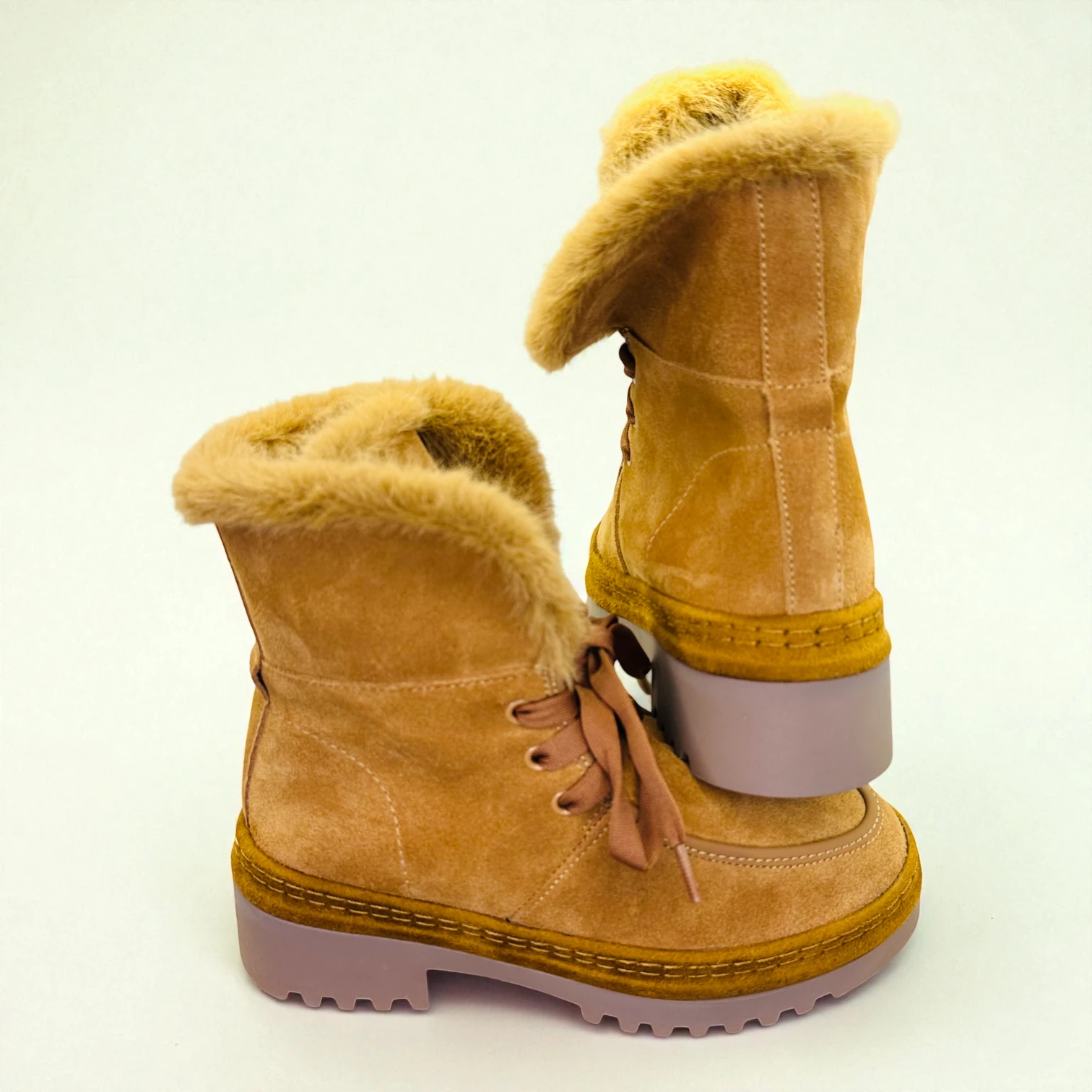 STEPMI HAKİKİ DERİ CAMEL SÜET BOT