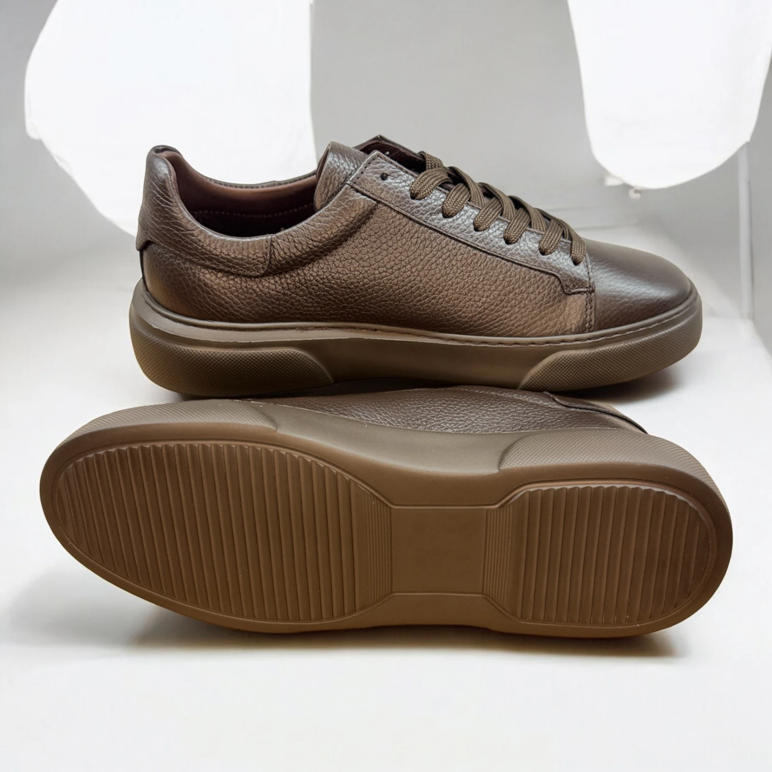 STEPMI HAKİKİ DERİ KAHVERENGİ SNEAKER