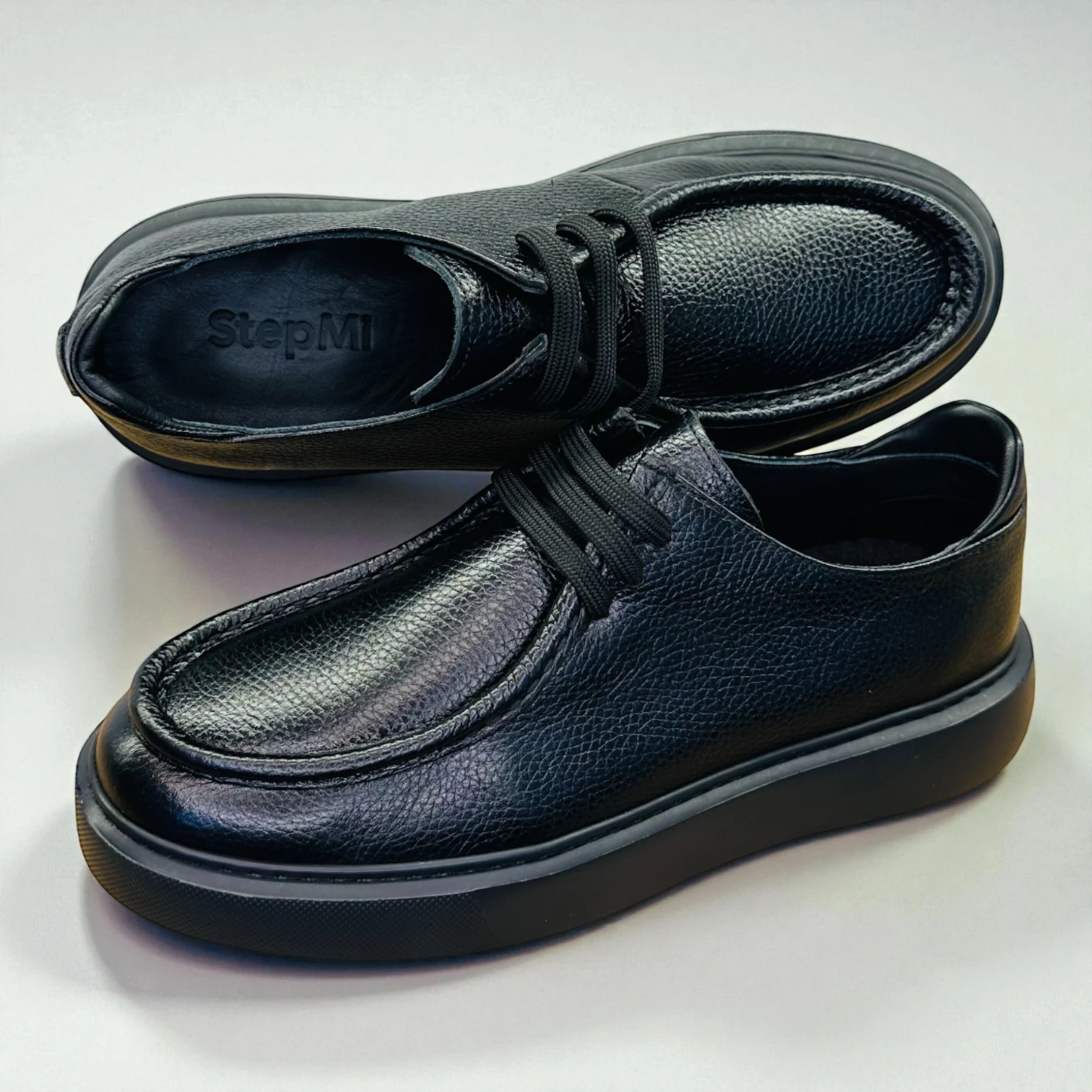 STEPMI HAKİKİ DERİ SİYAH CASUAL