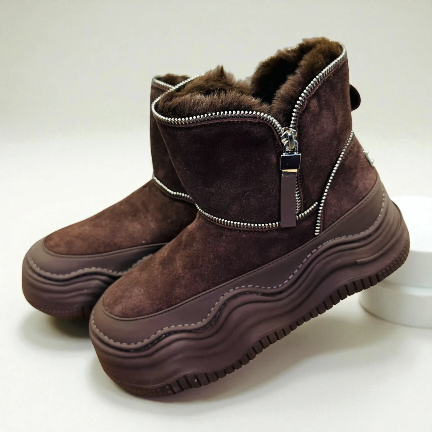 STEPMI HAKİKİ DERİ KAHVERENGİ SÜET BOT