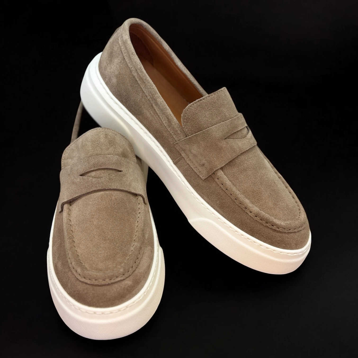 STEPMI HAKİKİ DERİ BEJ SÜET LOAFER