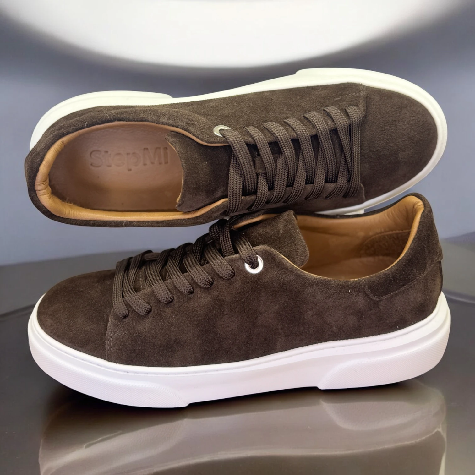 STEPMI HAKİKİ DERİ KAHVERENGİ SÜET SNEAKER