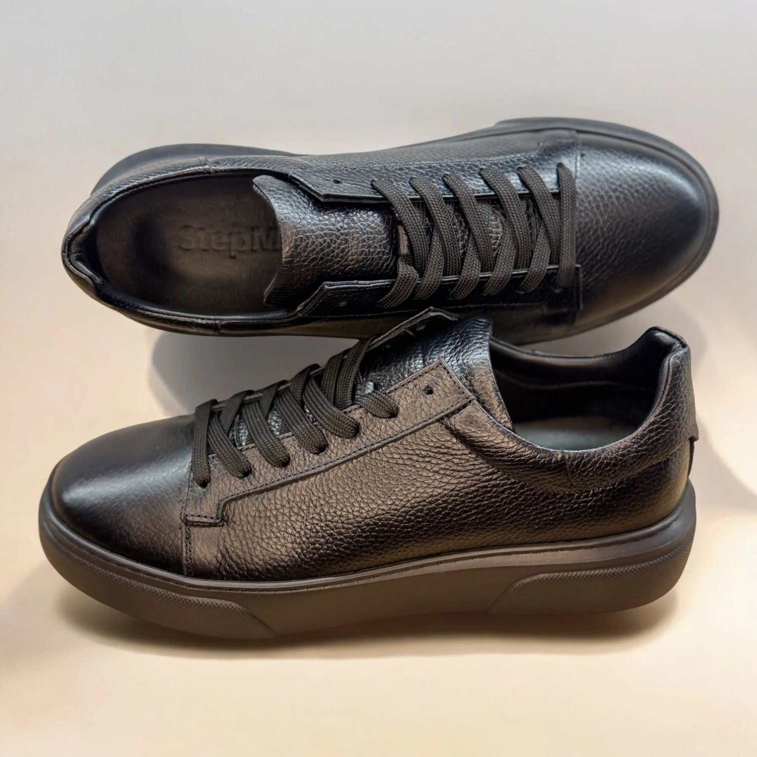 STEPMI HAKİKİ DERİ SİYAH SNEAKER