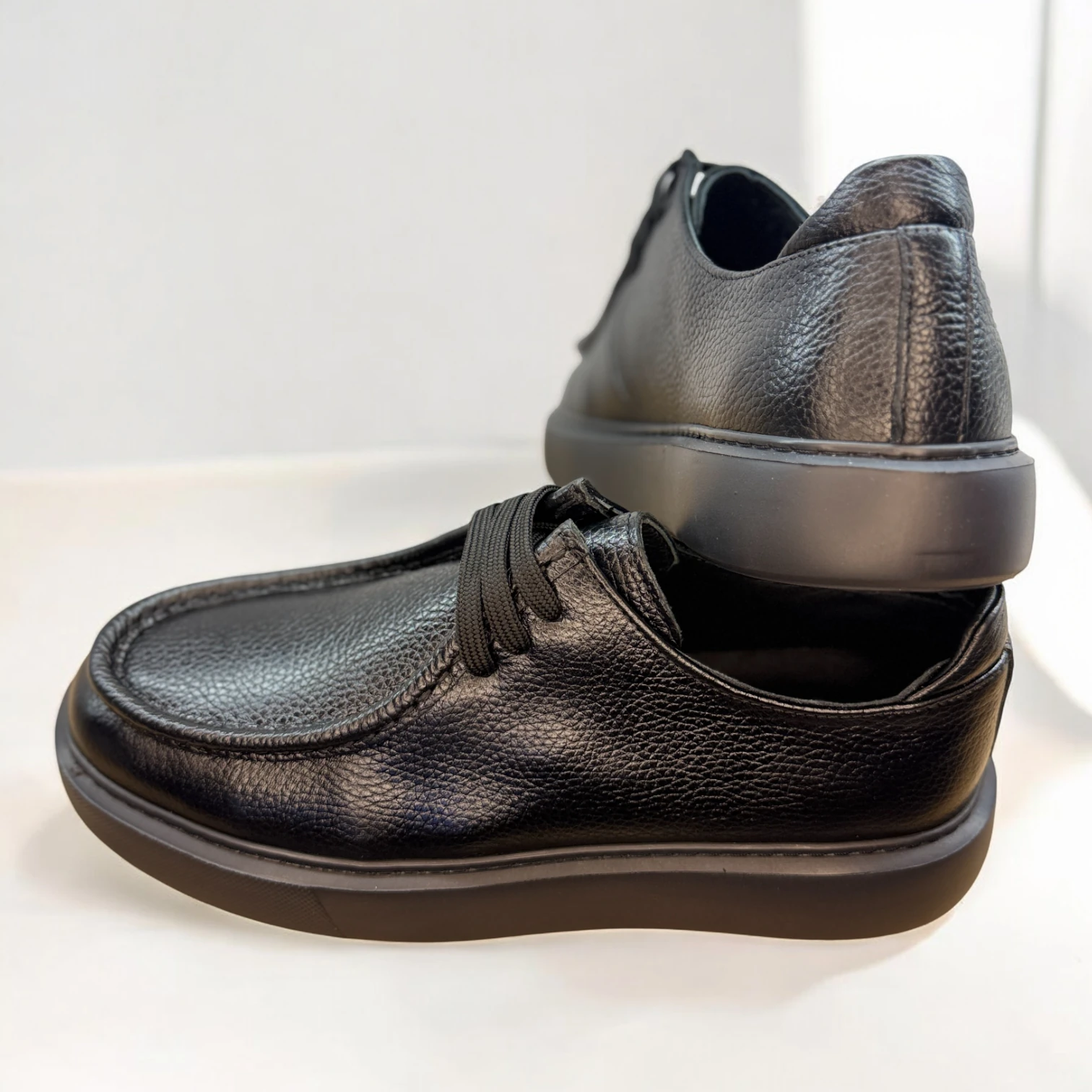 STEPMI HAKİKİ DERİ SİYAH CASUAL