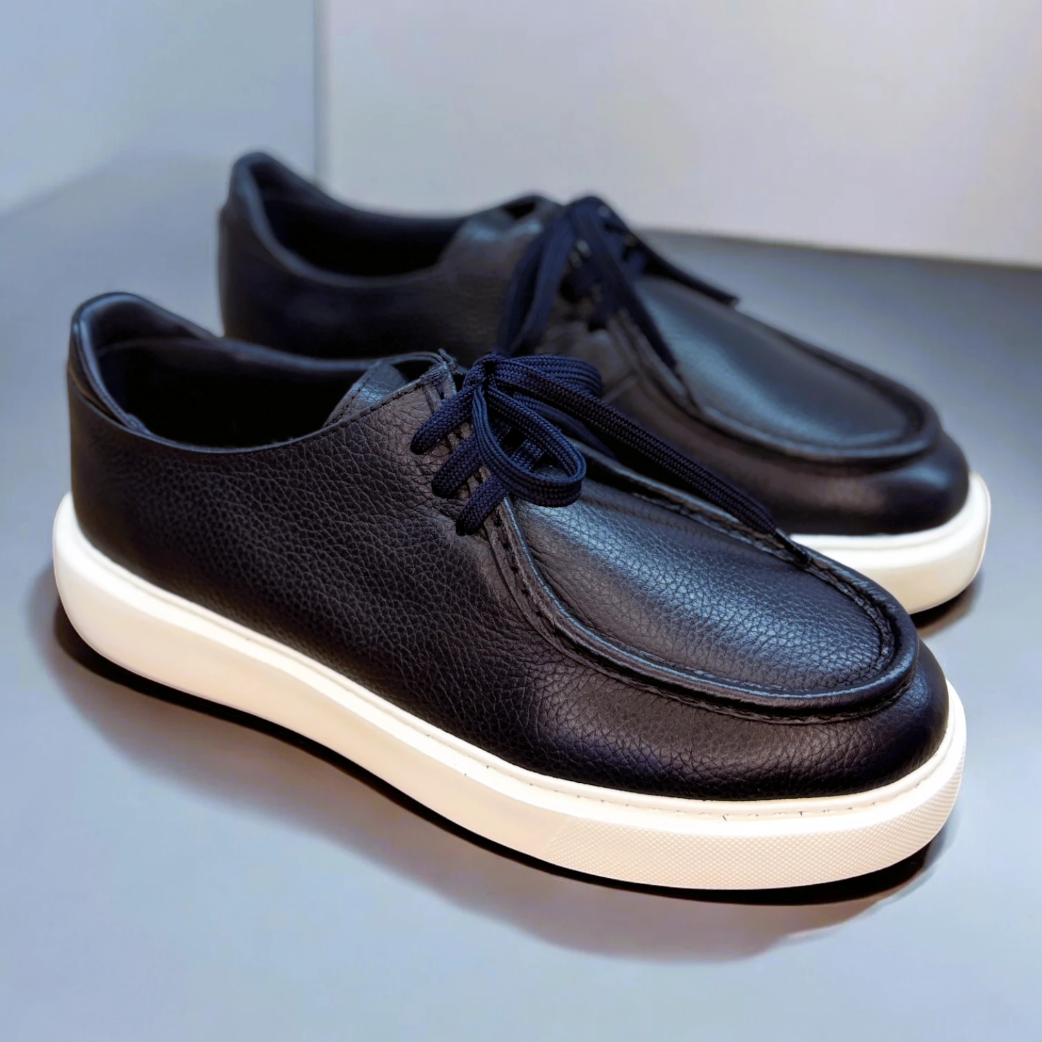 STEPMI HAKİKİ DERİ LACİVERT CASUAL