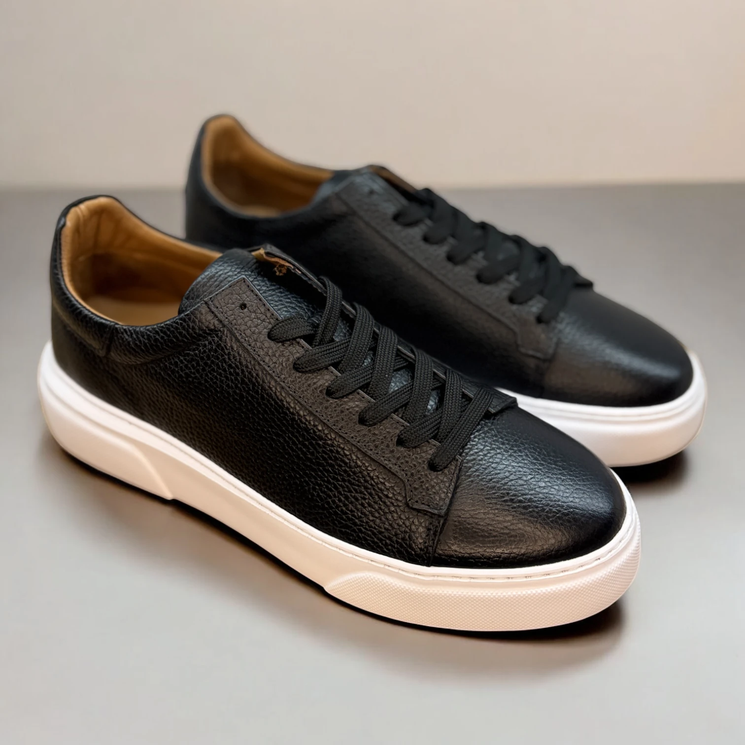 STEPMI HAKİKİ DERİ SİYAH SNEAKER