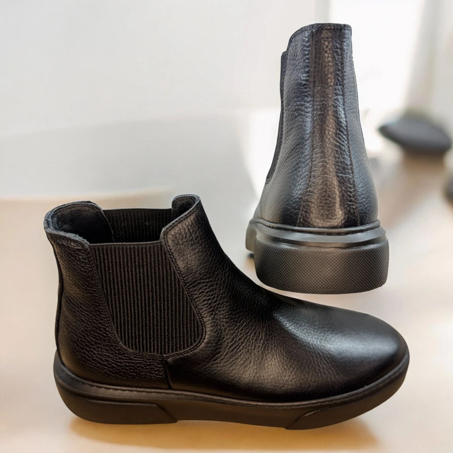 STEPMI HAKİKİ DERİ SİYAH BOT