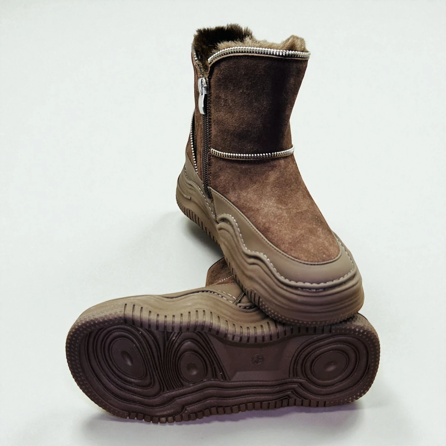 STEPMI HAKİKİ DERİ KAHVERENGİ SÜET BOT