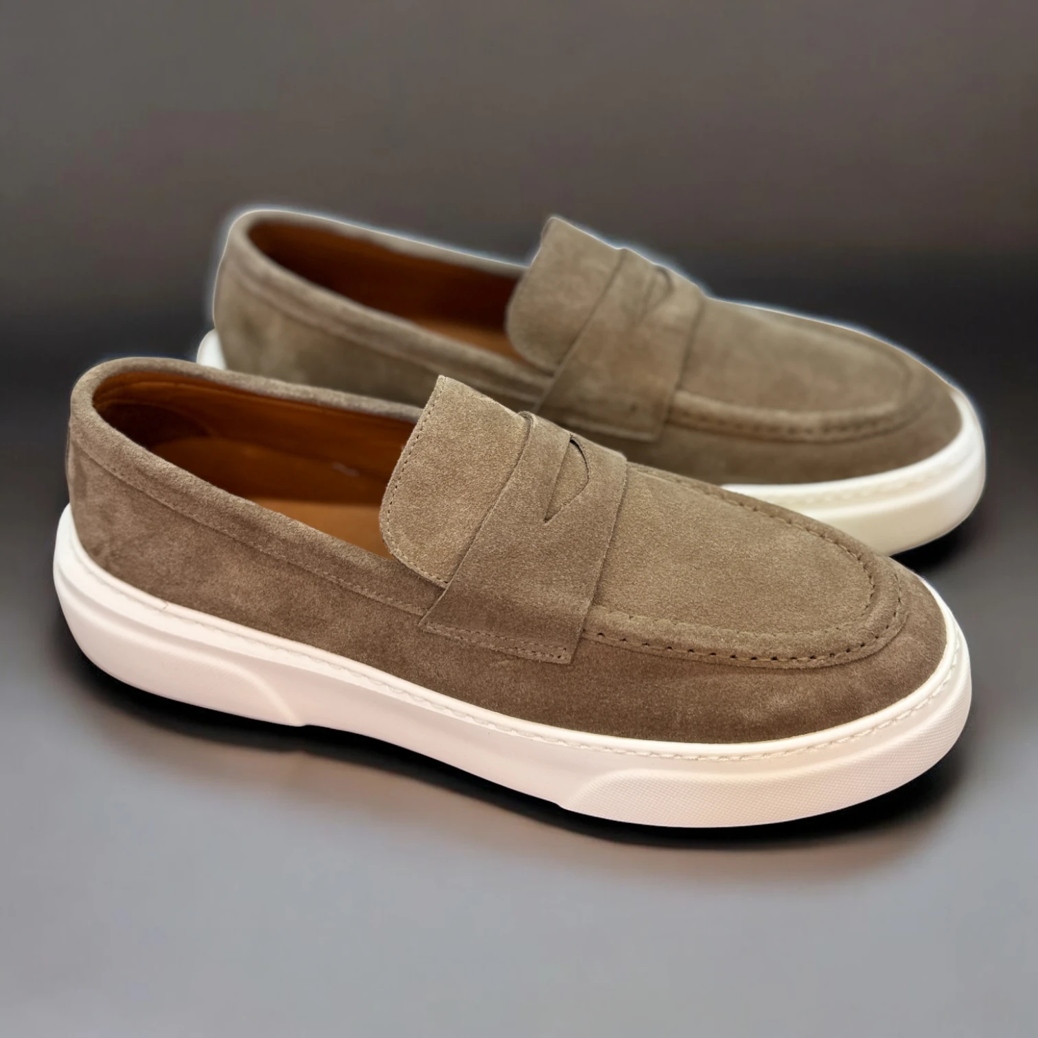 STEPMI HAKİKİ DERİ BEJ SÜET LOAFER