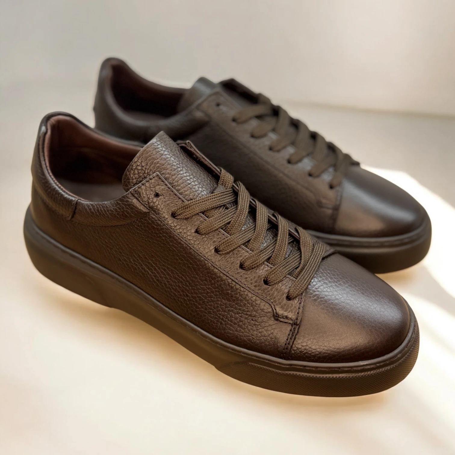 STEPMI HAKİKİ DERİ KAHVERENGİ SNEAKER