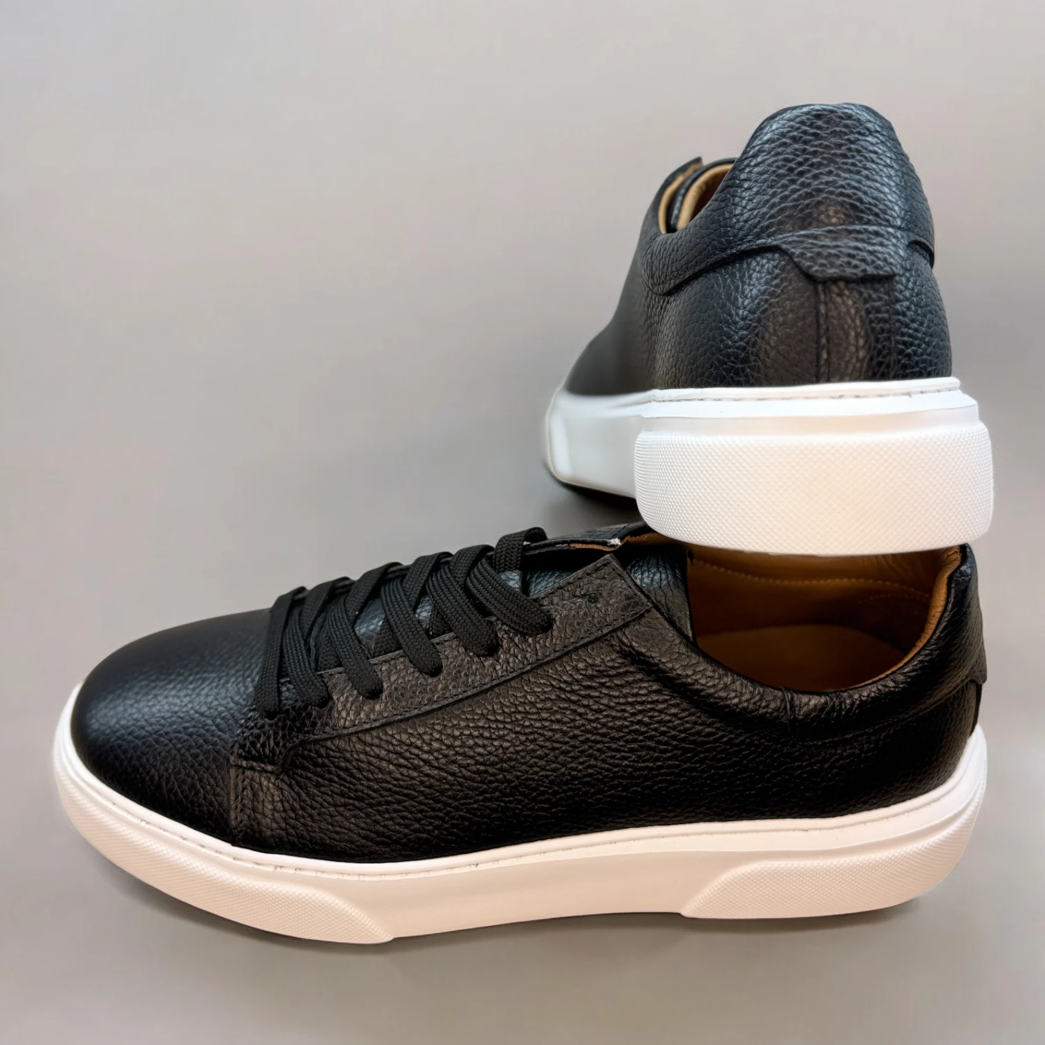 STEPMI HAKİKİ DERİ SİYAH SNEAKER