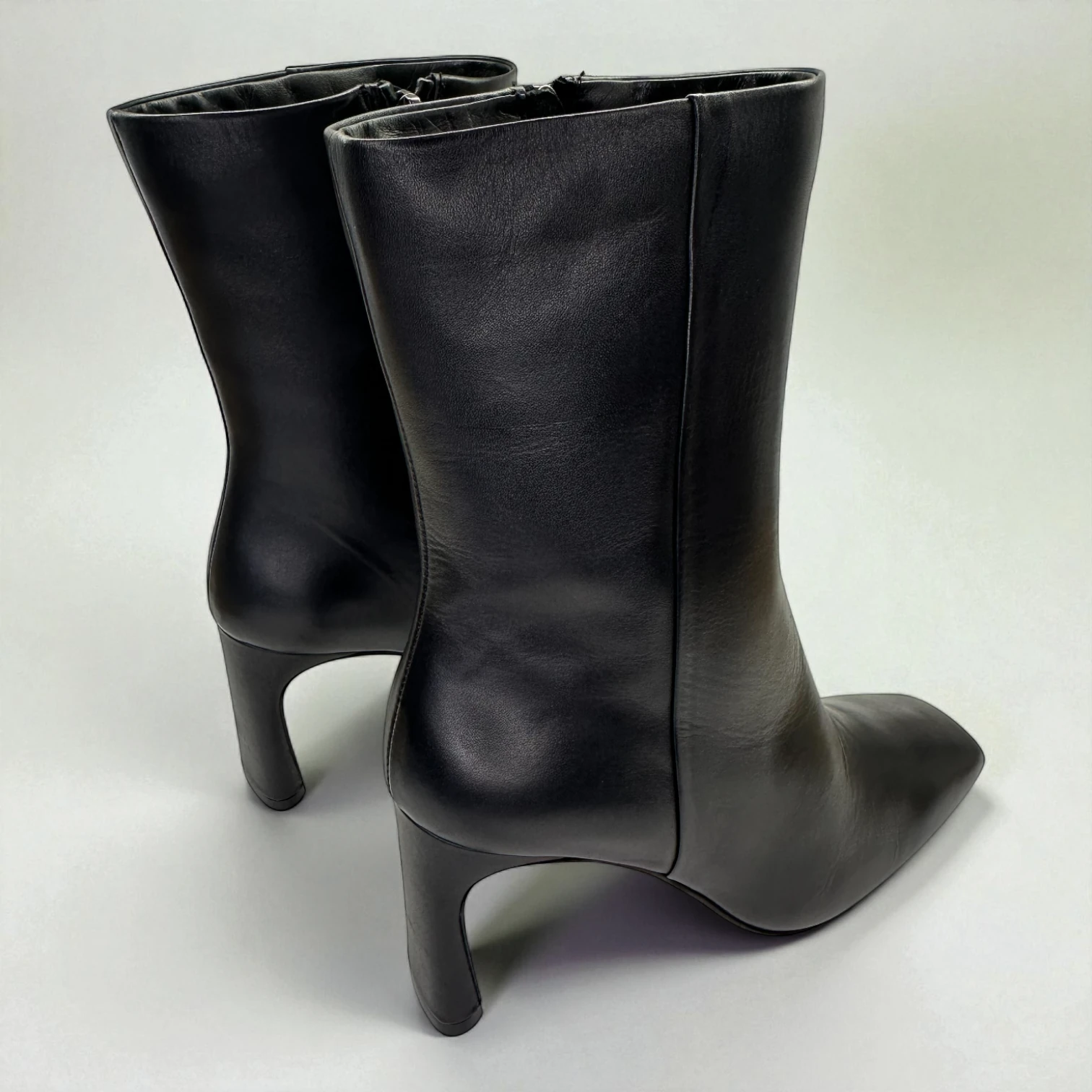 STEPMI HAKİKİ DERİ SİYAH TOPUKLU BOT