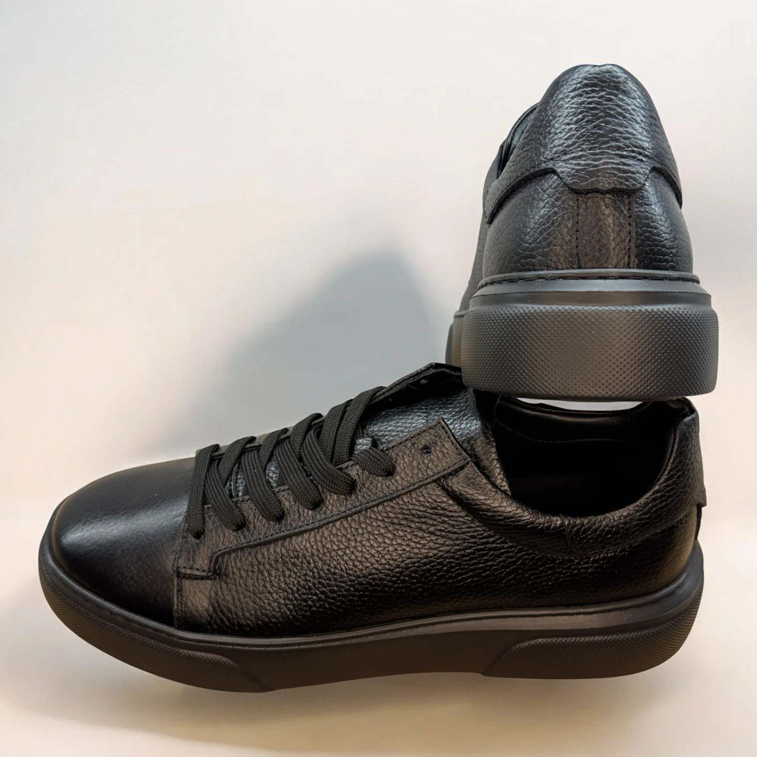 STEPMI HAKİKİ DERİ SİYAH SNEAKER