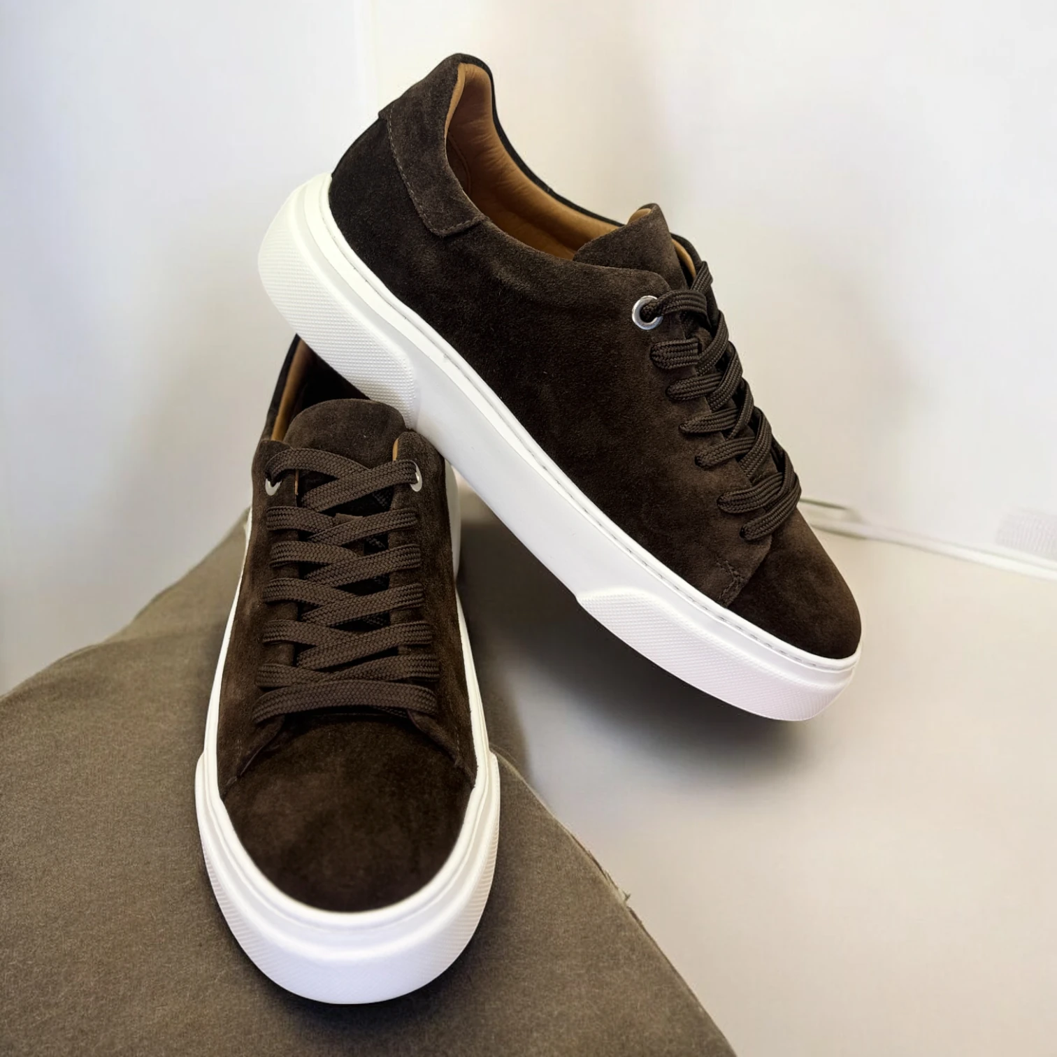 STEPMI HAKİKİ DERİ KAHVERENGİ SÜET SNEAKER