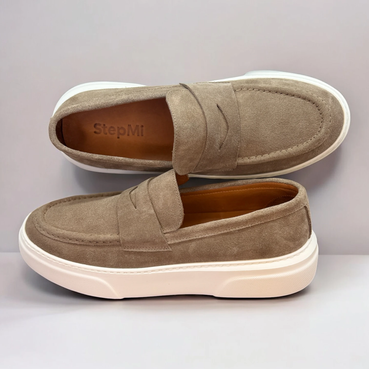 STEPMI HAKİKİ DERİ BEJ SÜET LOAFER