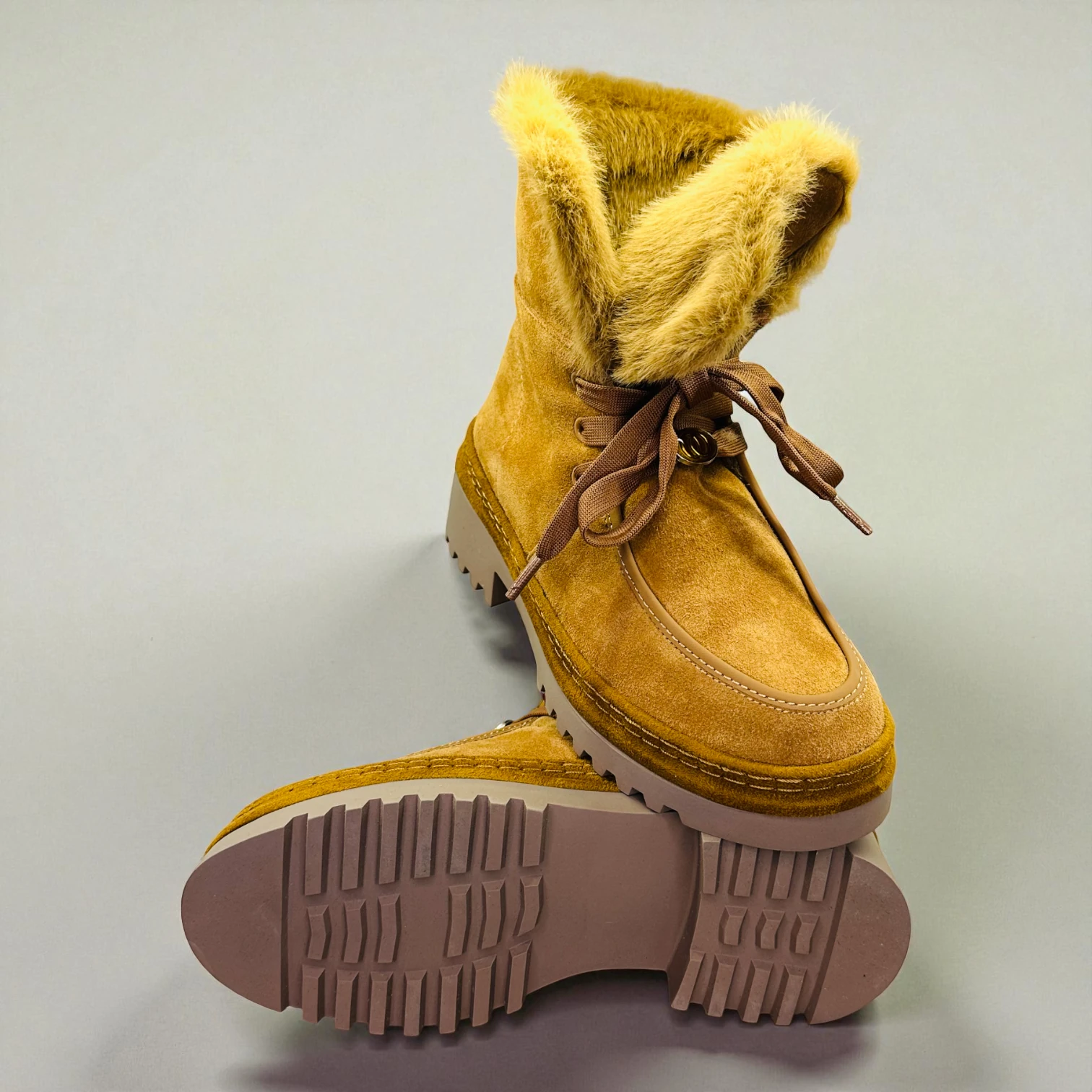 STEPMI HAKİKİ DERİ CAMEL SÜET BOT