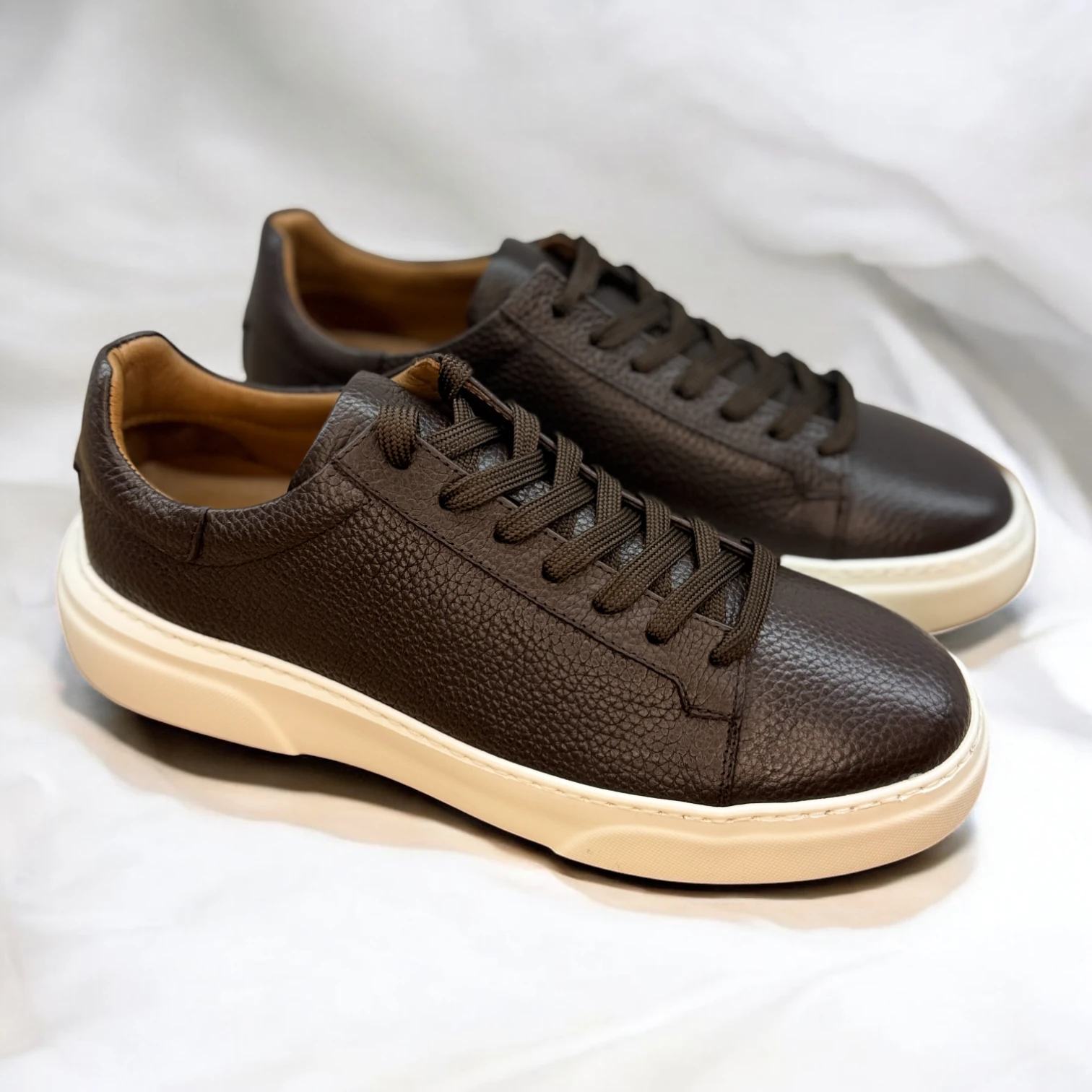 STEPMI HAKİKİ DERİ KAHVERENGİ SNEAKER