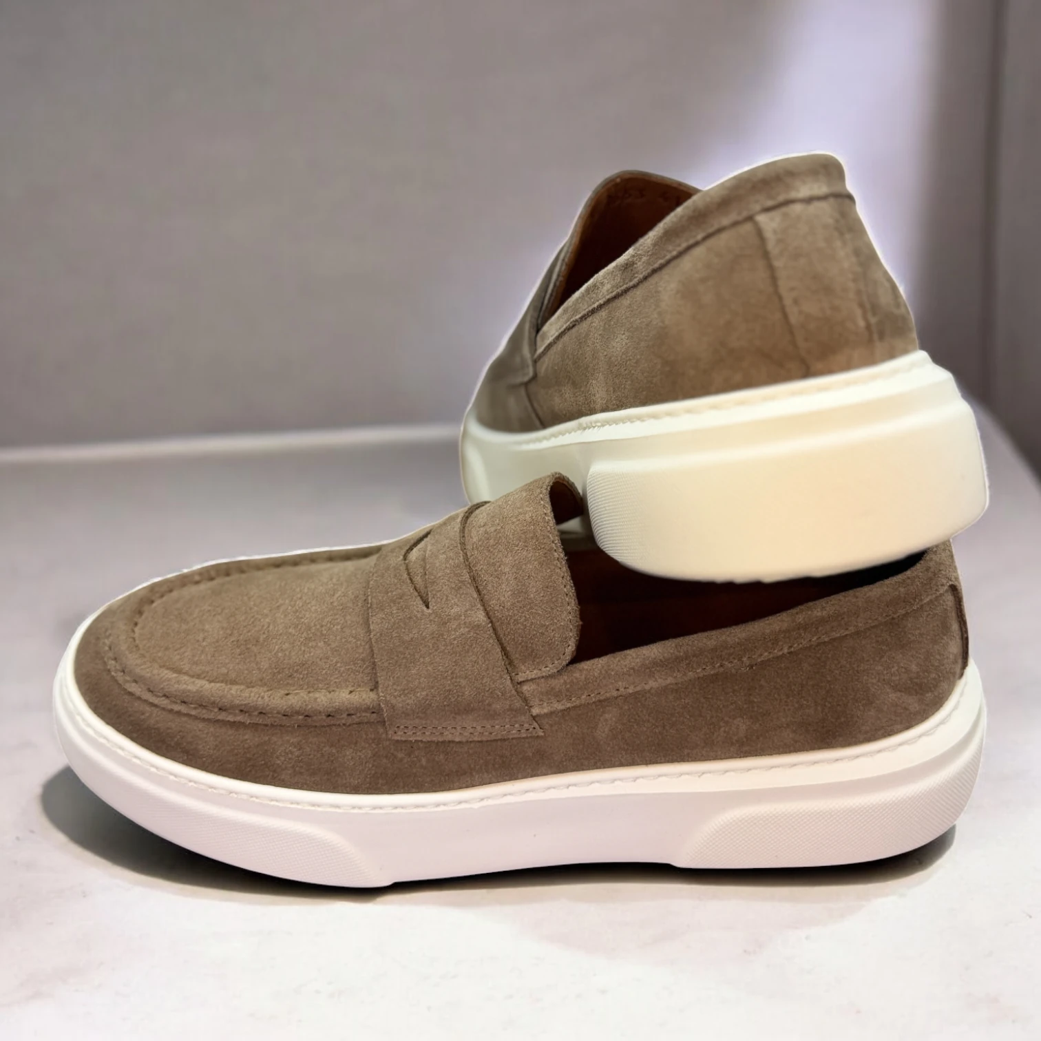 STEPMI HAKİKİ DERİ BEJ SÜET LOAFER