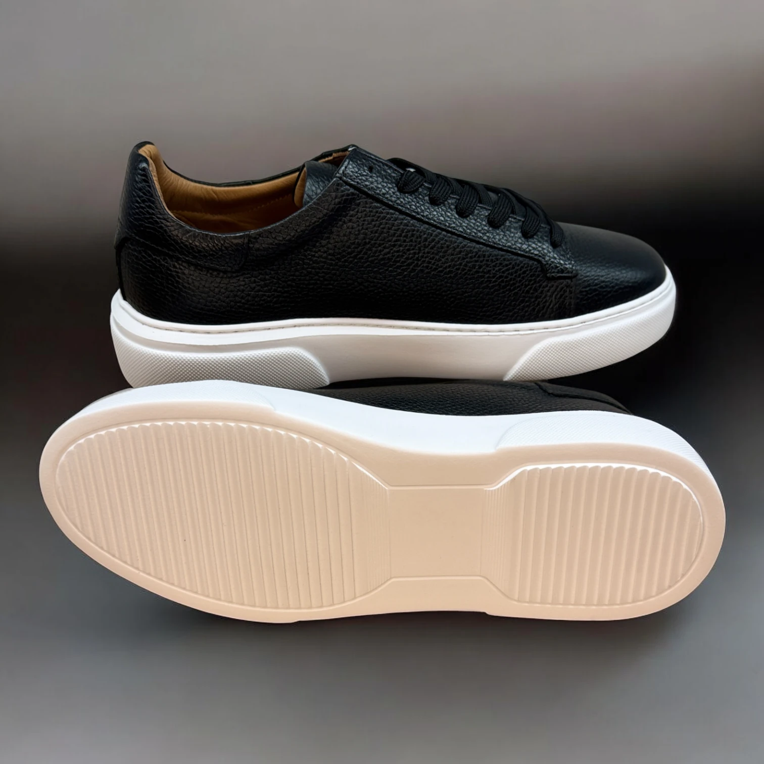 STEPMI HAKİKİ DERİ SİYAH SNEAKER