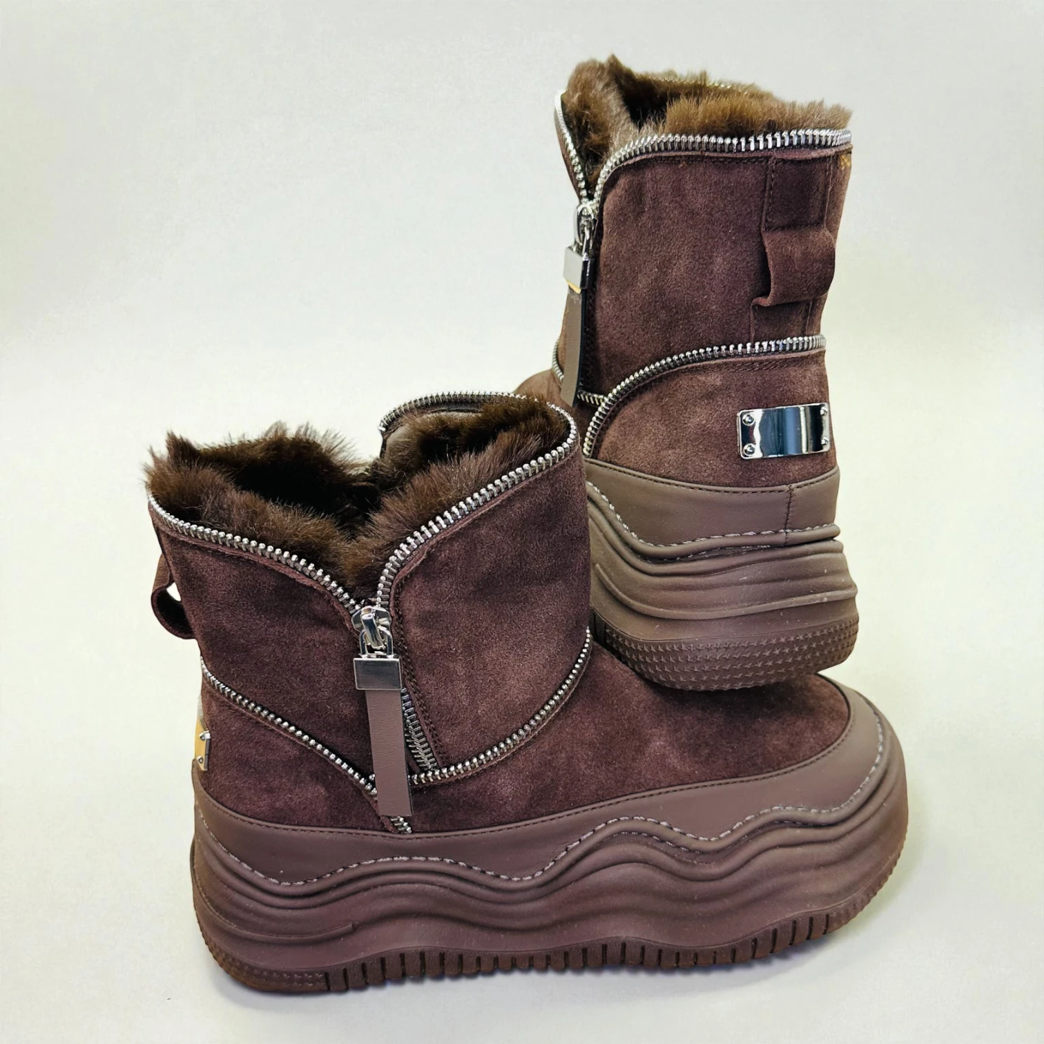 STEPMI HAKİKİ DERİ KAHVERENGİ SÜET BOT