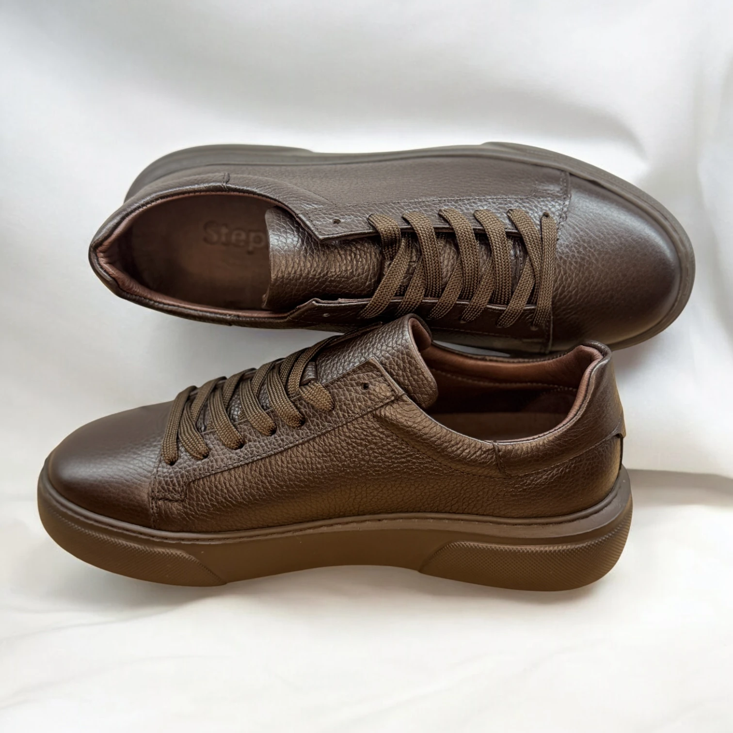 STEPMI HAKİKİ DERİ KAHVERENGİ SNEAKER