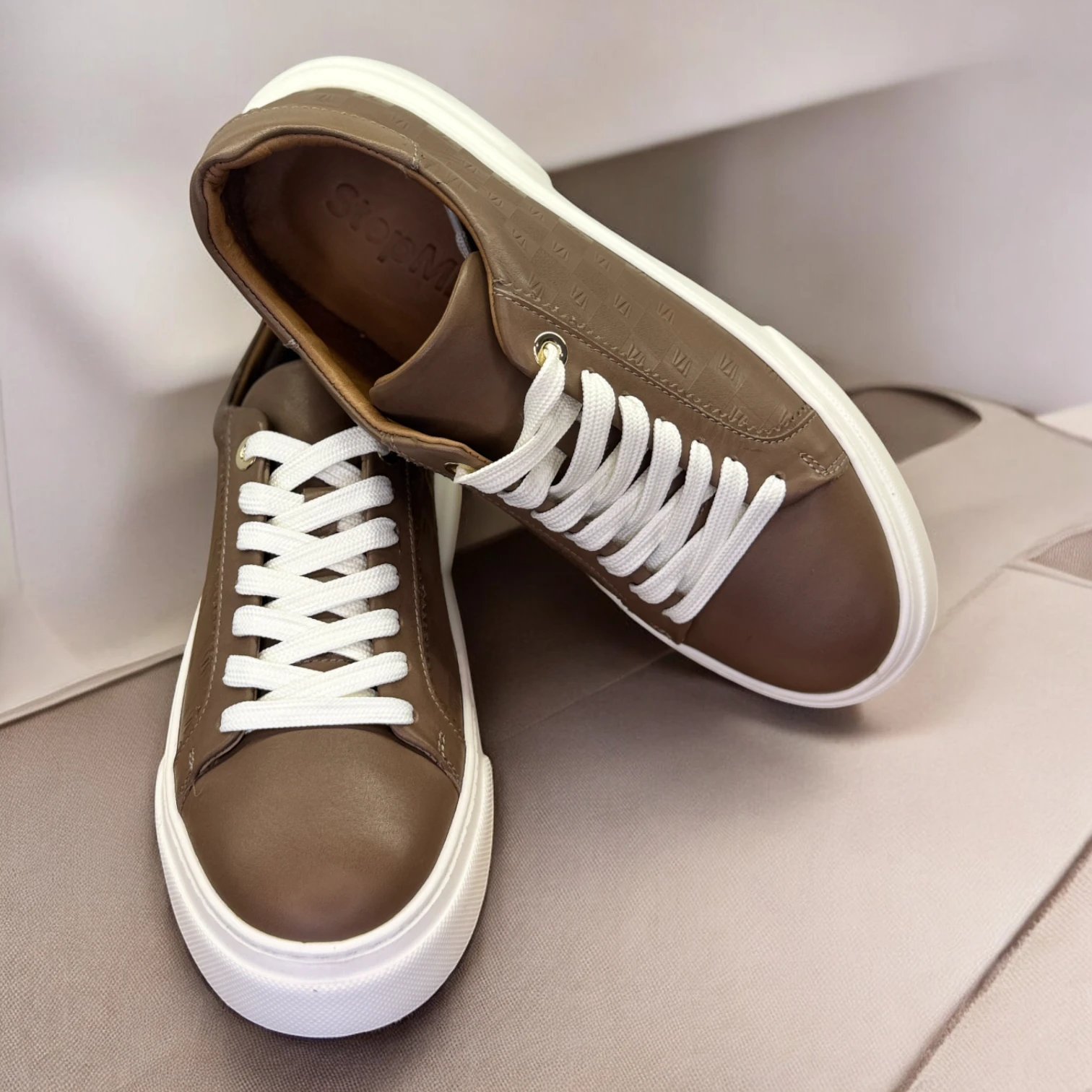 STEPMI HAKİKİ DERİ VİZON DESENLİ SNEAKER