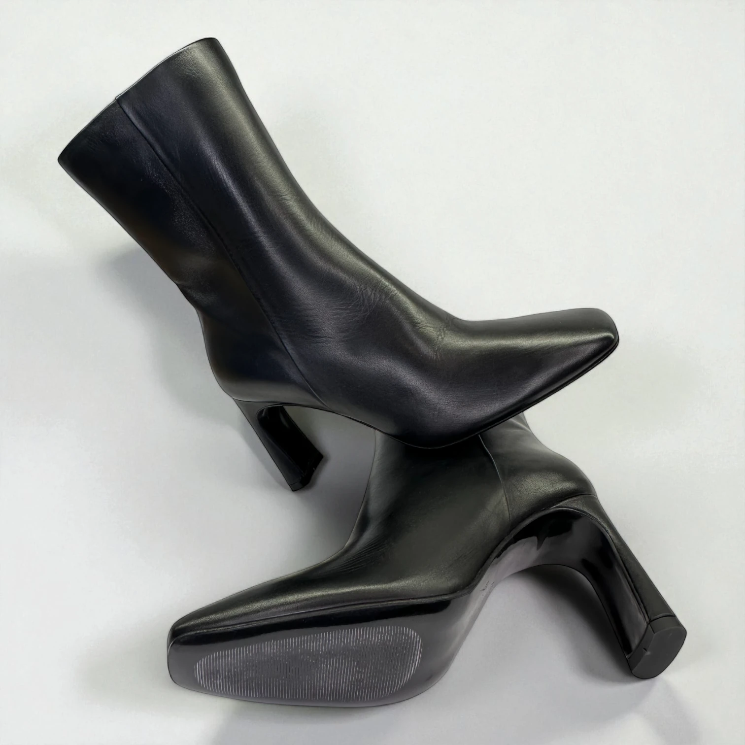 STEPMI HAKİKİ DERİ SİYAH TOPUKLU BOT