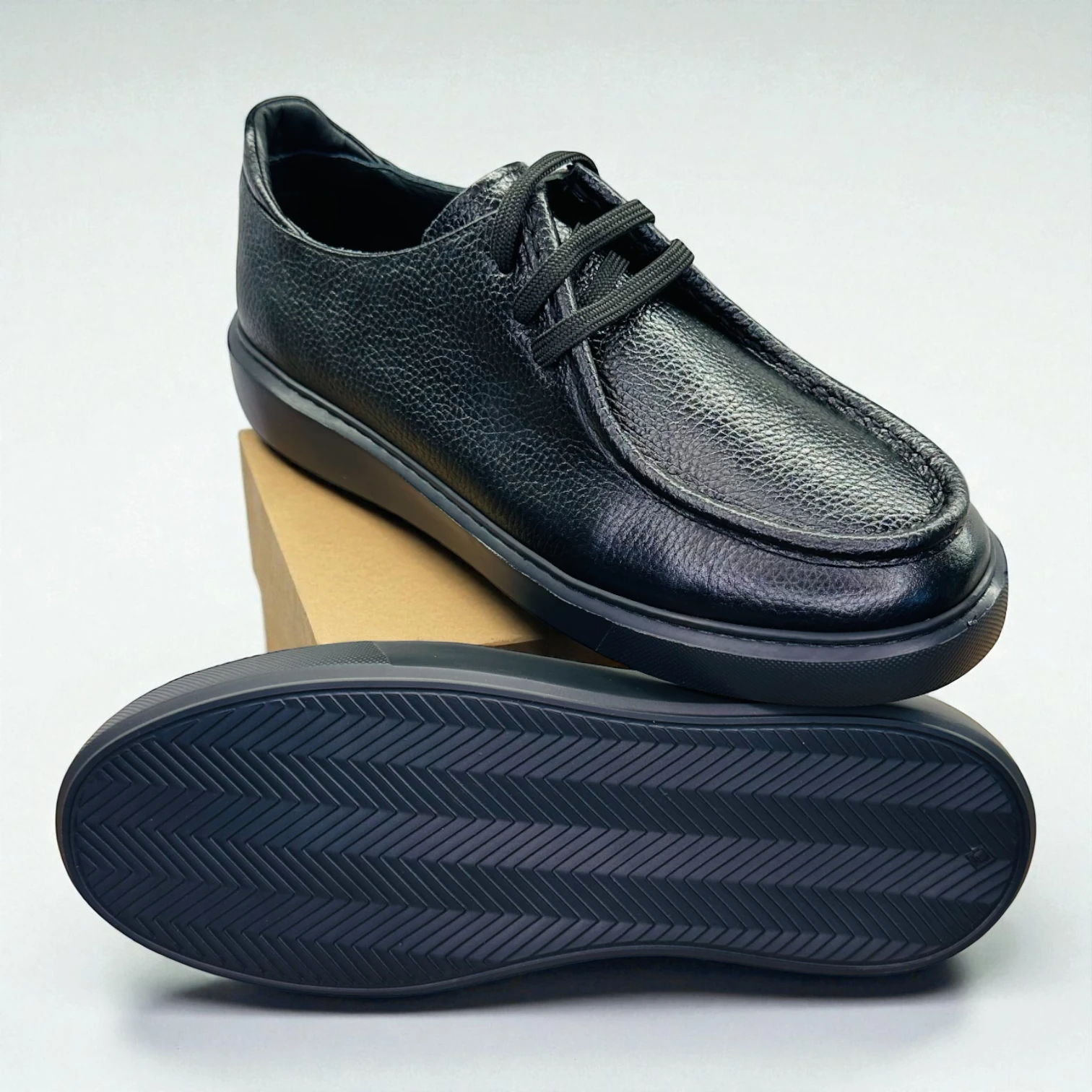 STEPMI HAKİKİ DERİ SİYAH CASUAL